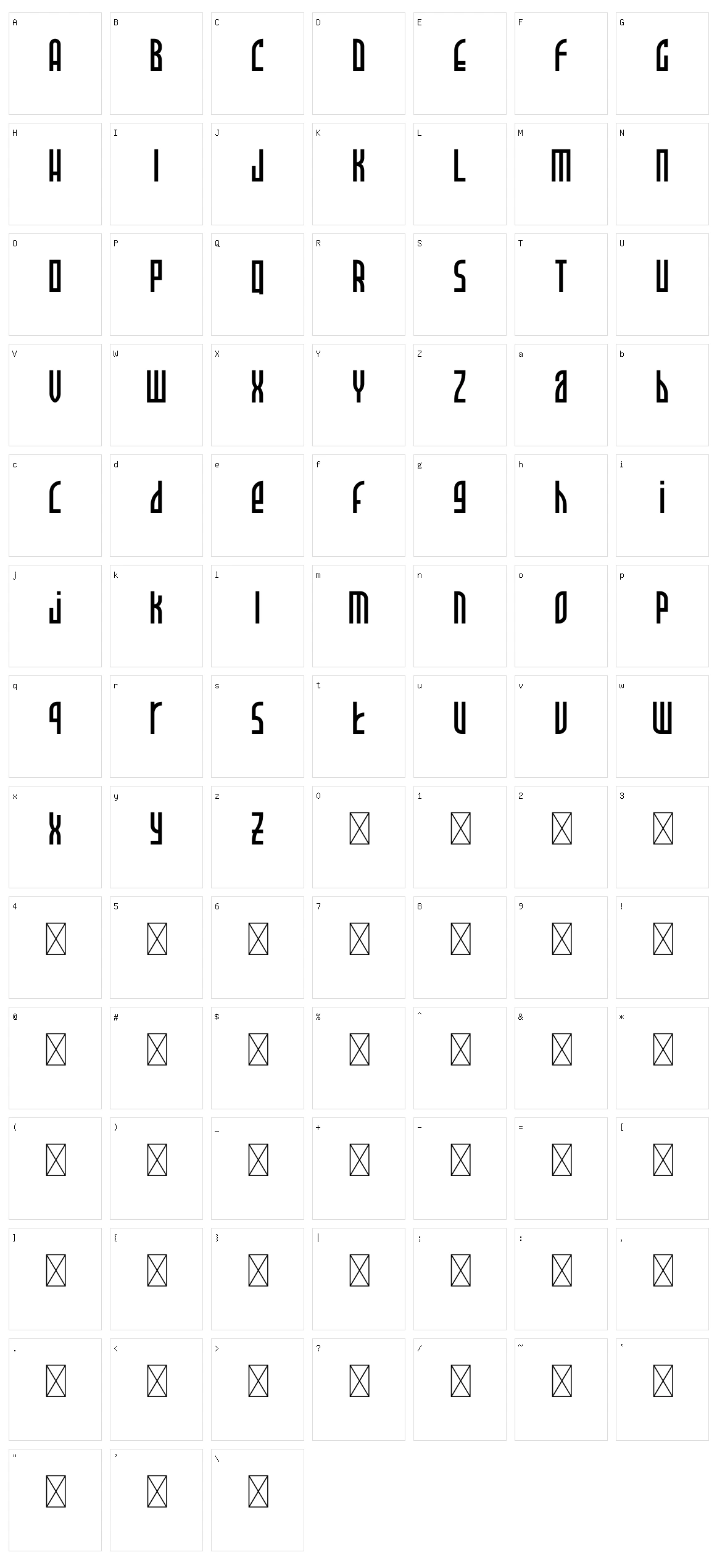 Allience Character Set