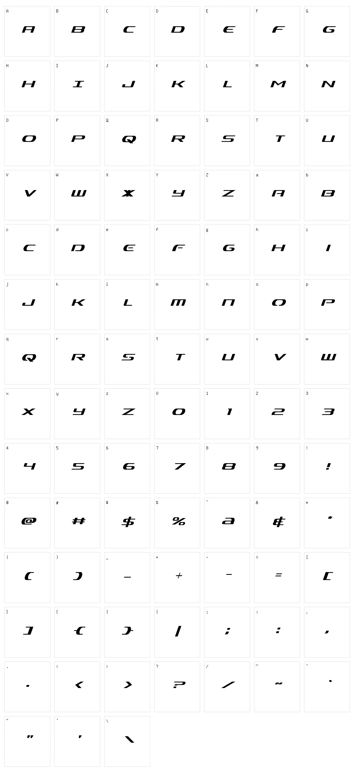 Alpha Men Character Set