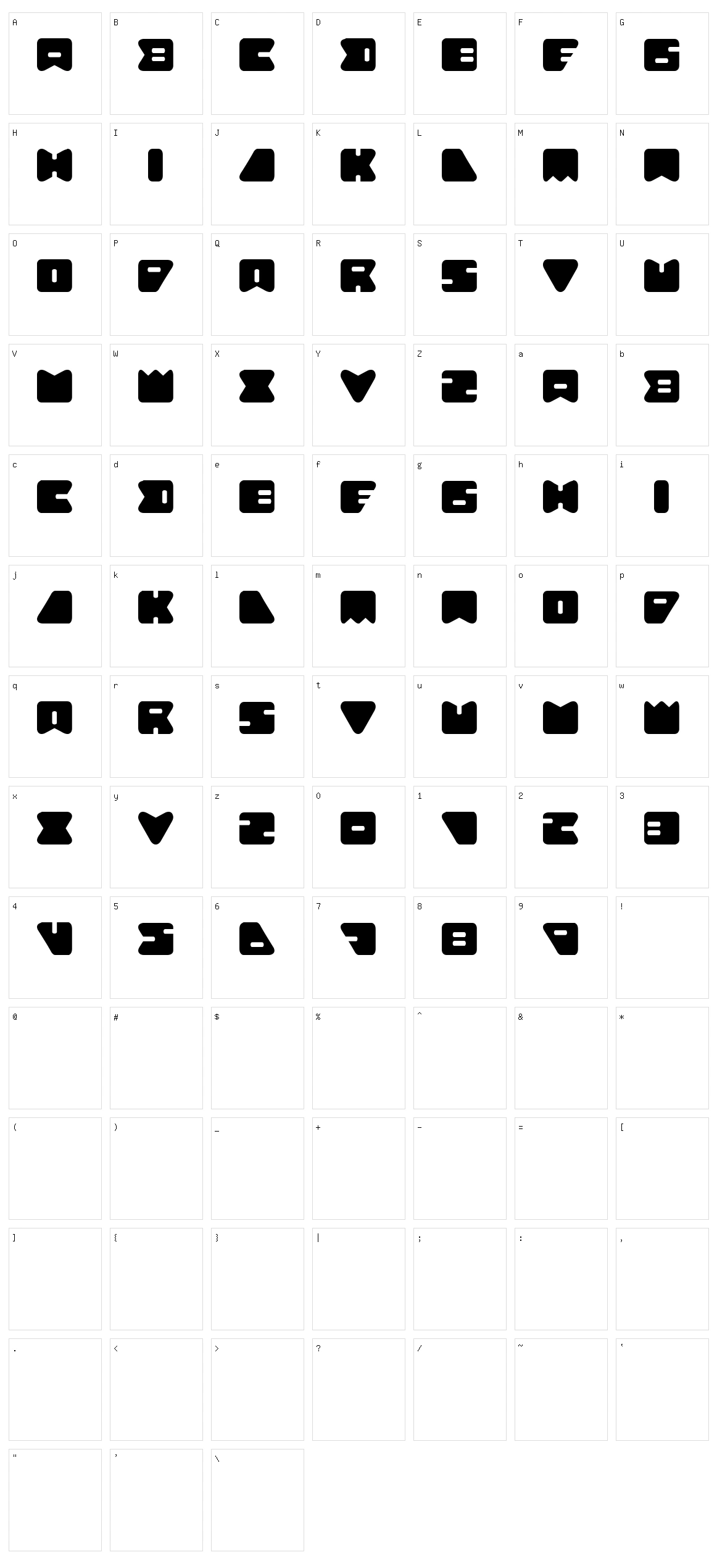 Ameba Character Set