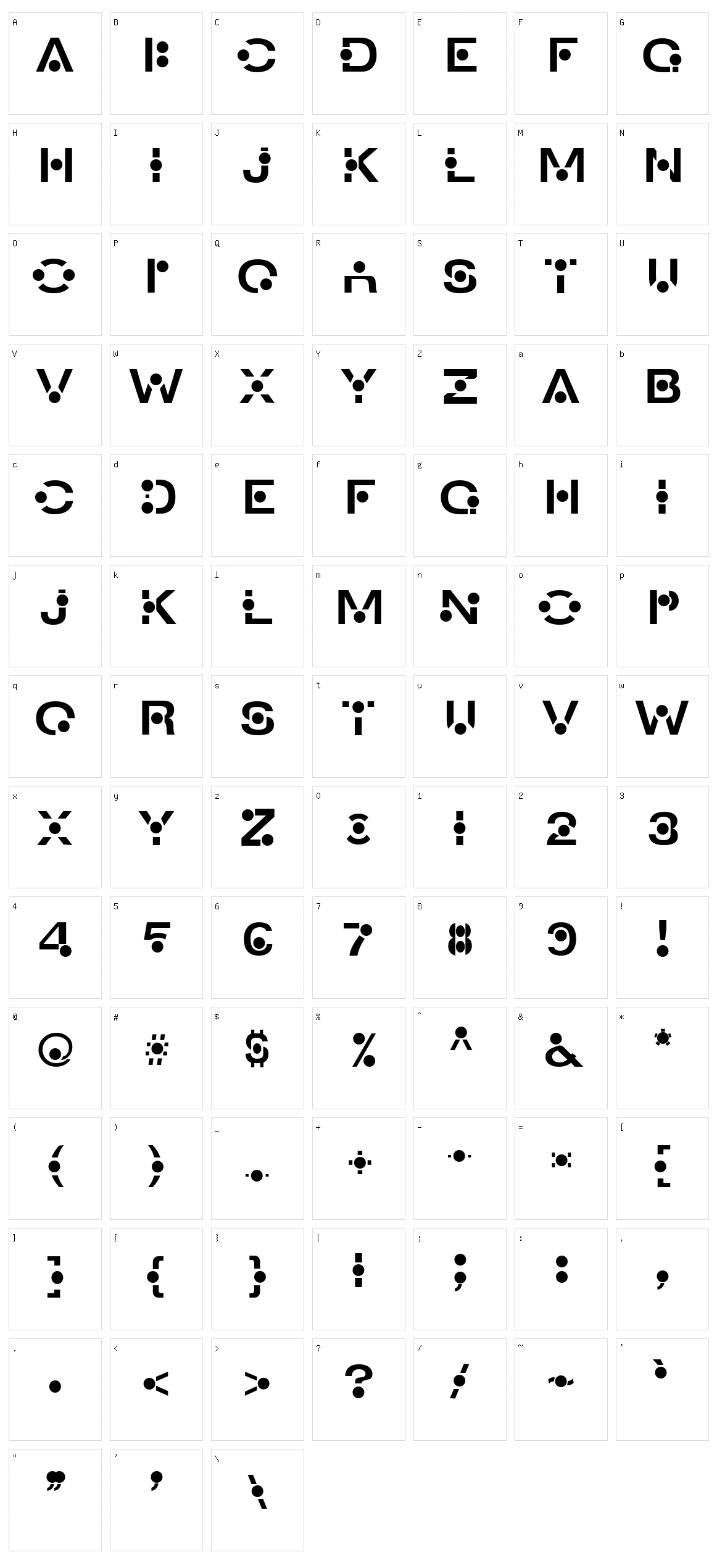 An Creon Character Set