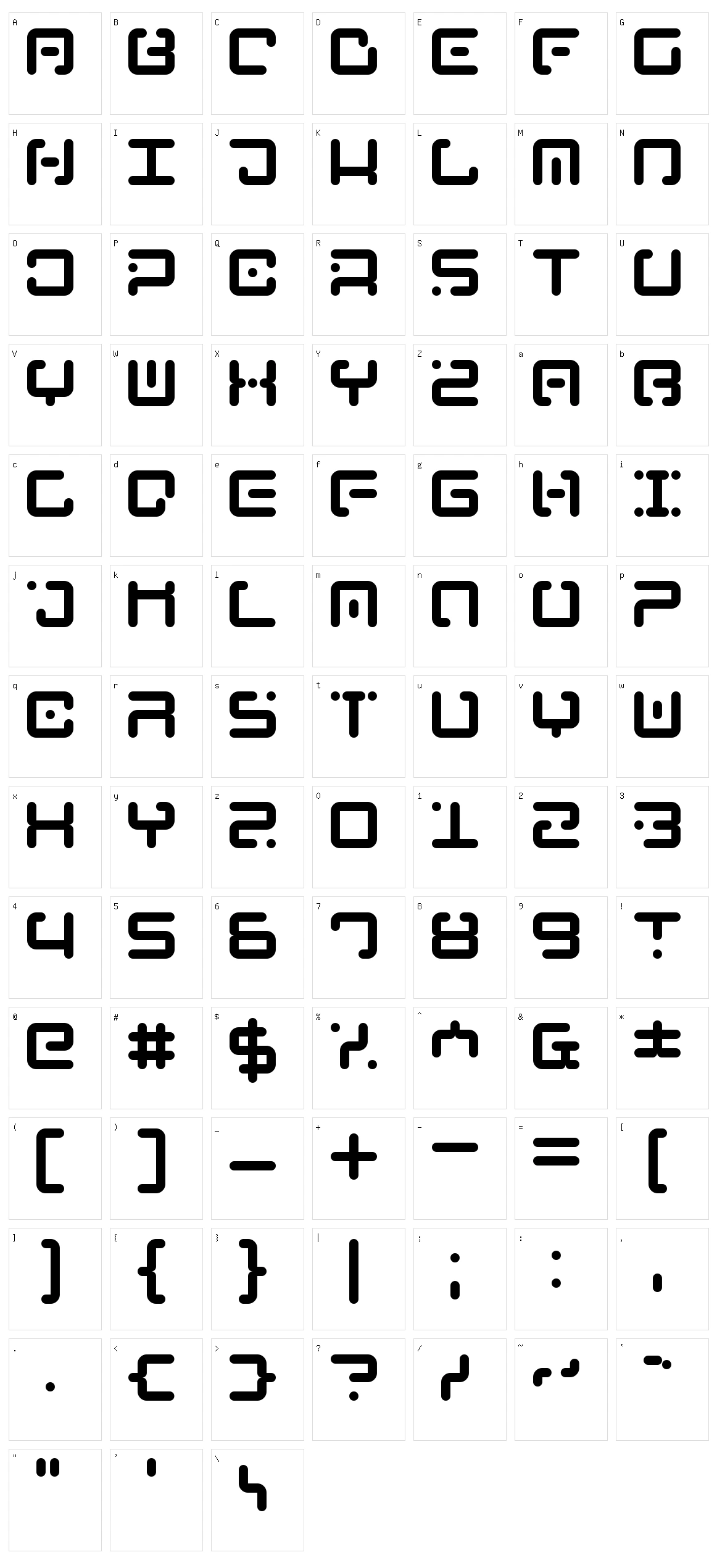 Ancient Venusian Character Set