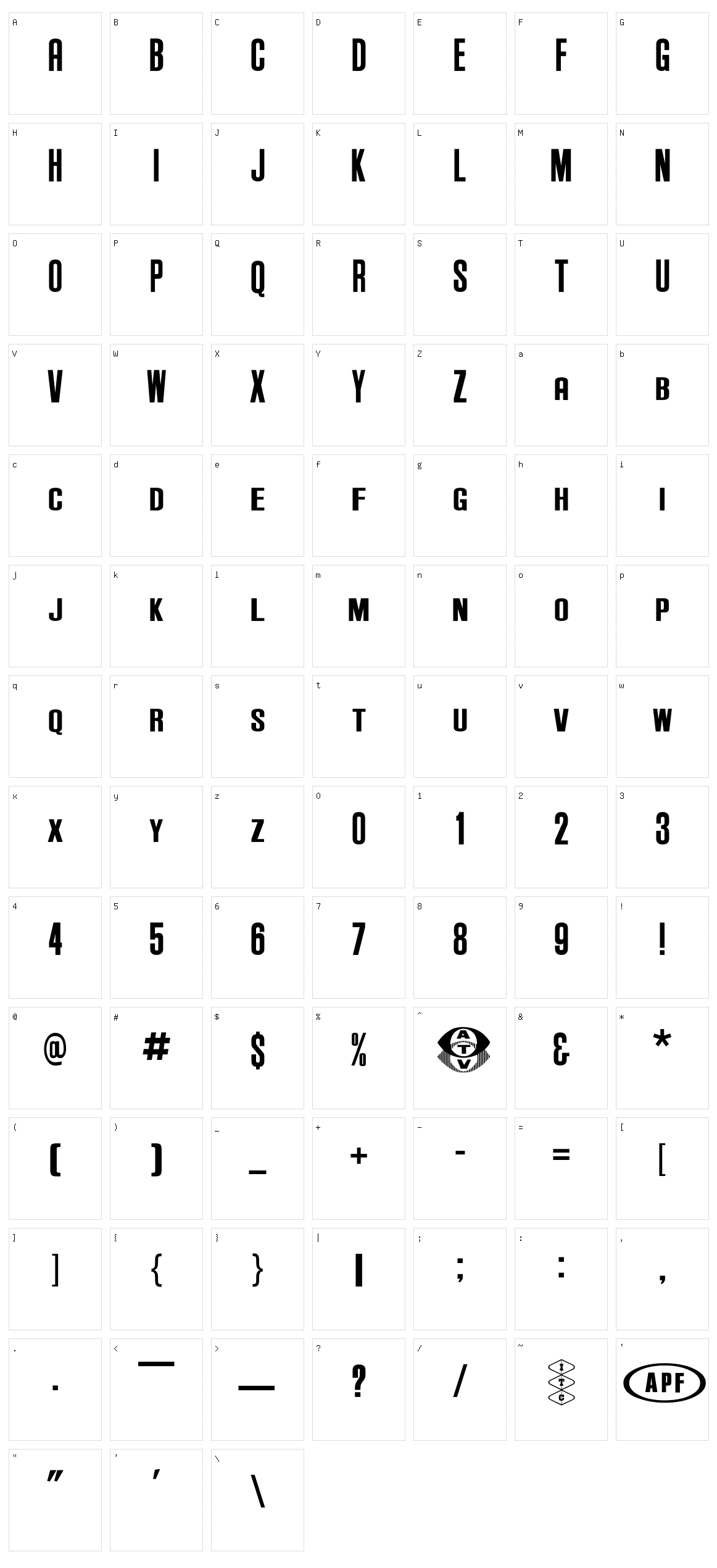 Anderson Supercar Character Set