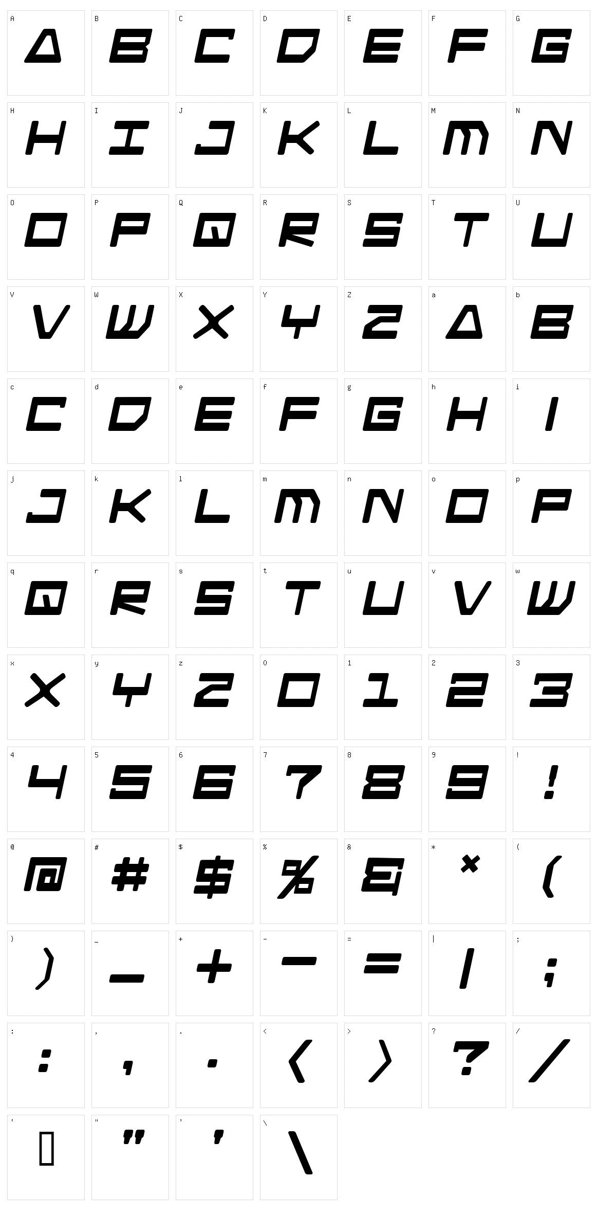 Android Nation Character Set