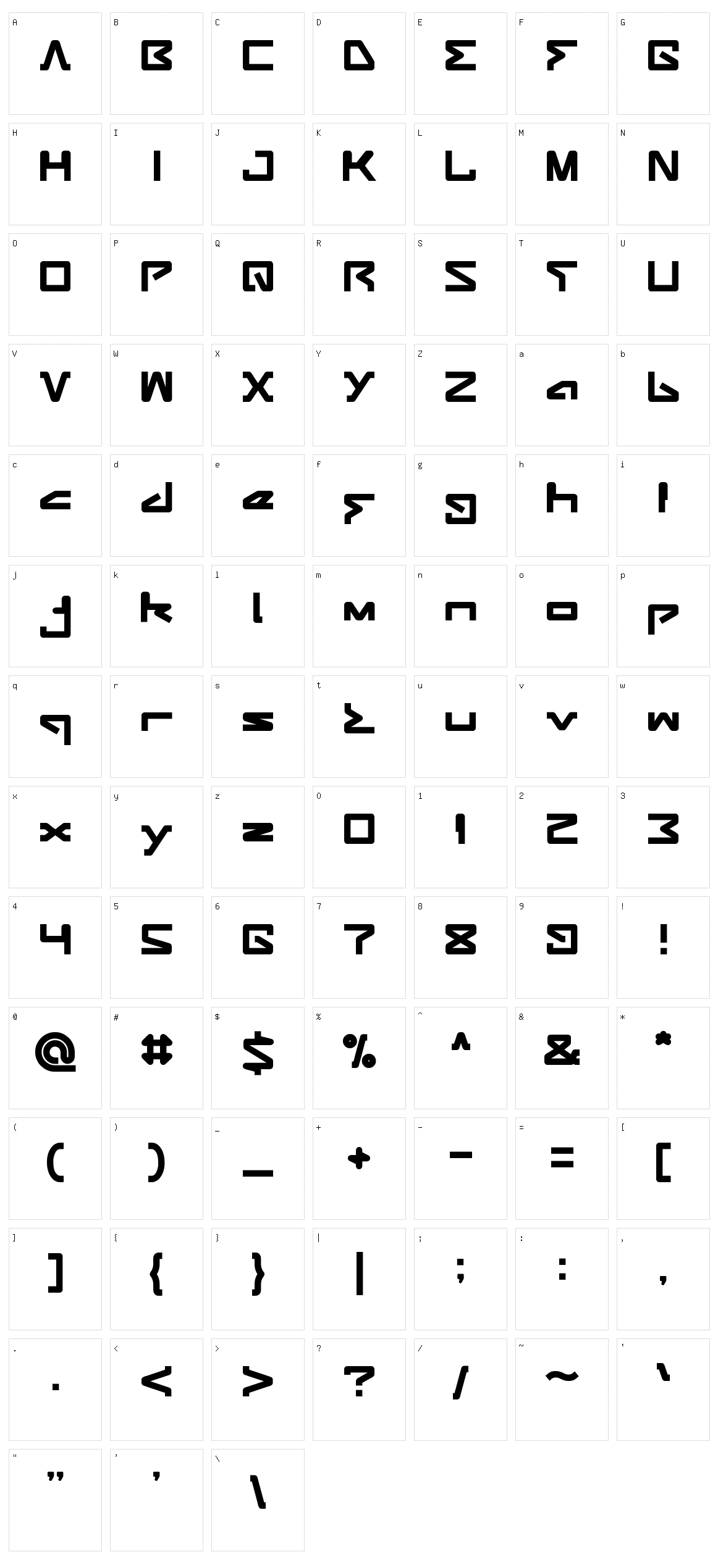 Android Robot Character Set