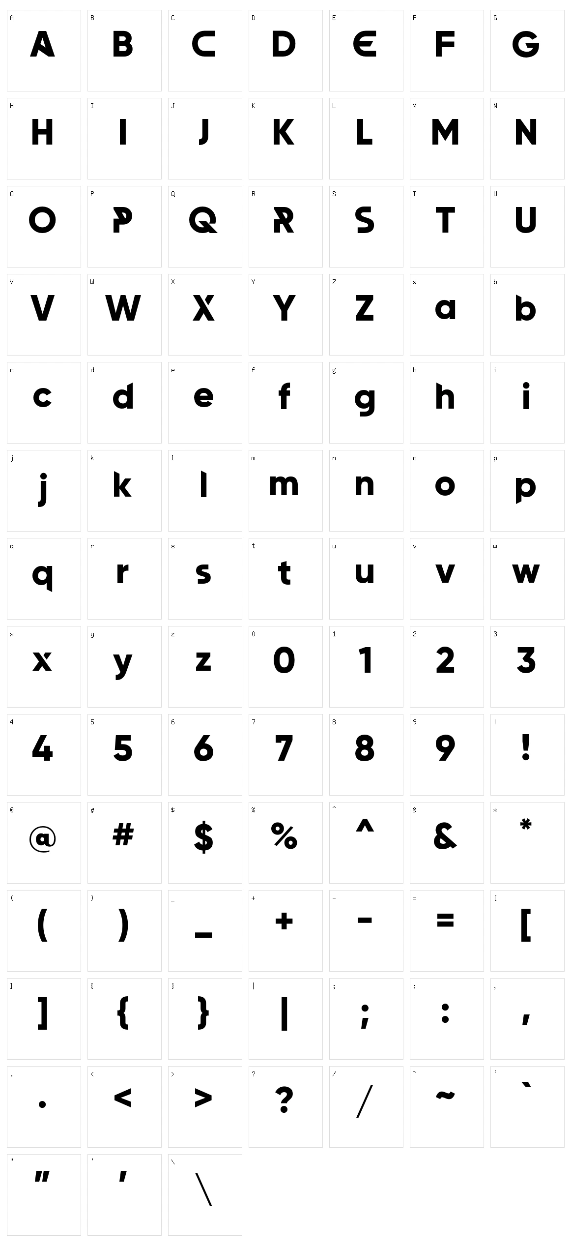 Andromeda Character Set