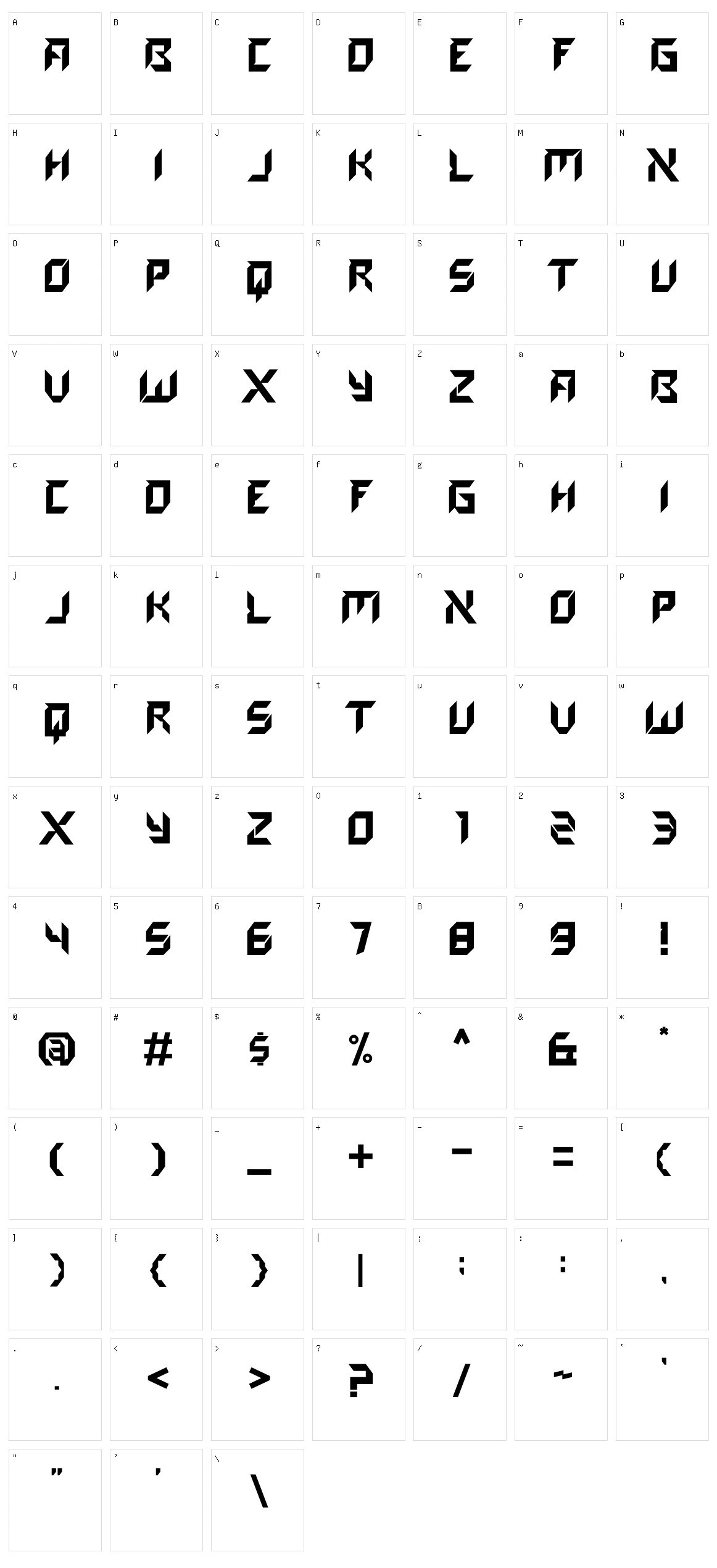 Andromeda Character Set