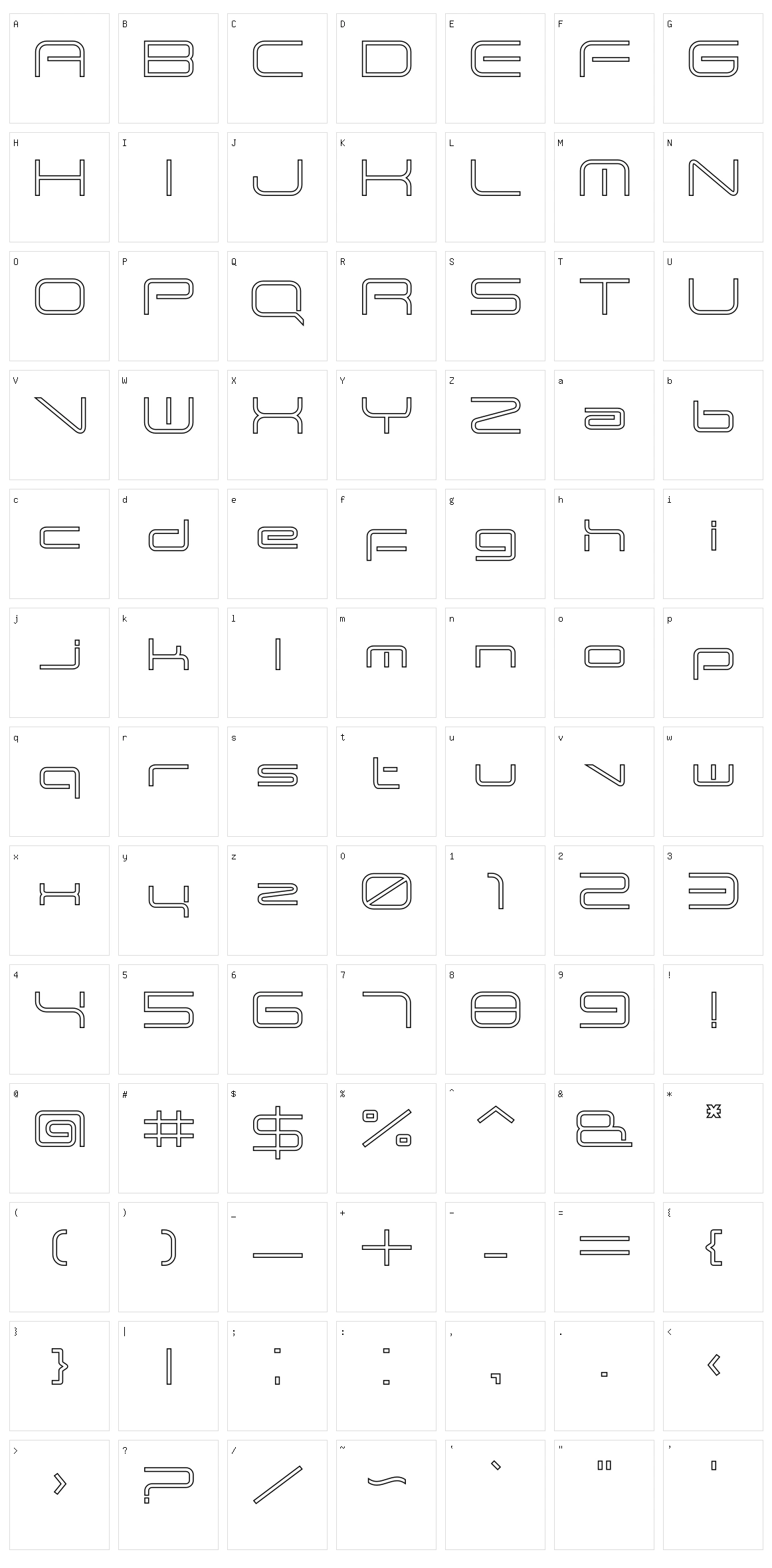 Andtioh Zero Character Set