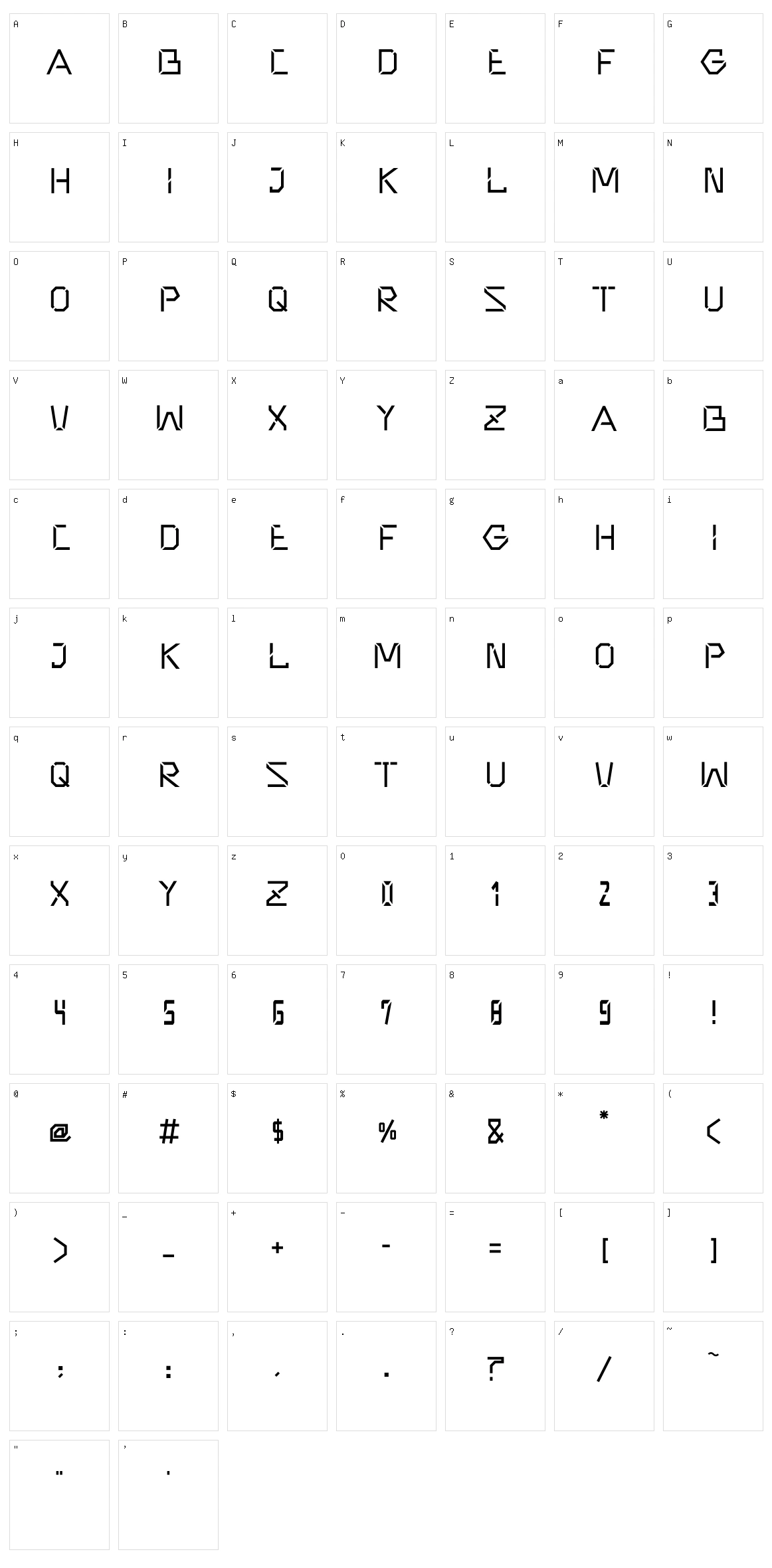 Anselmo Character Set
