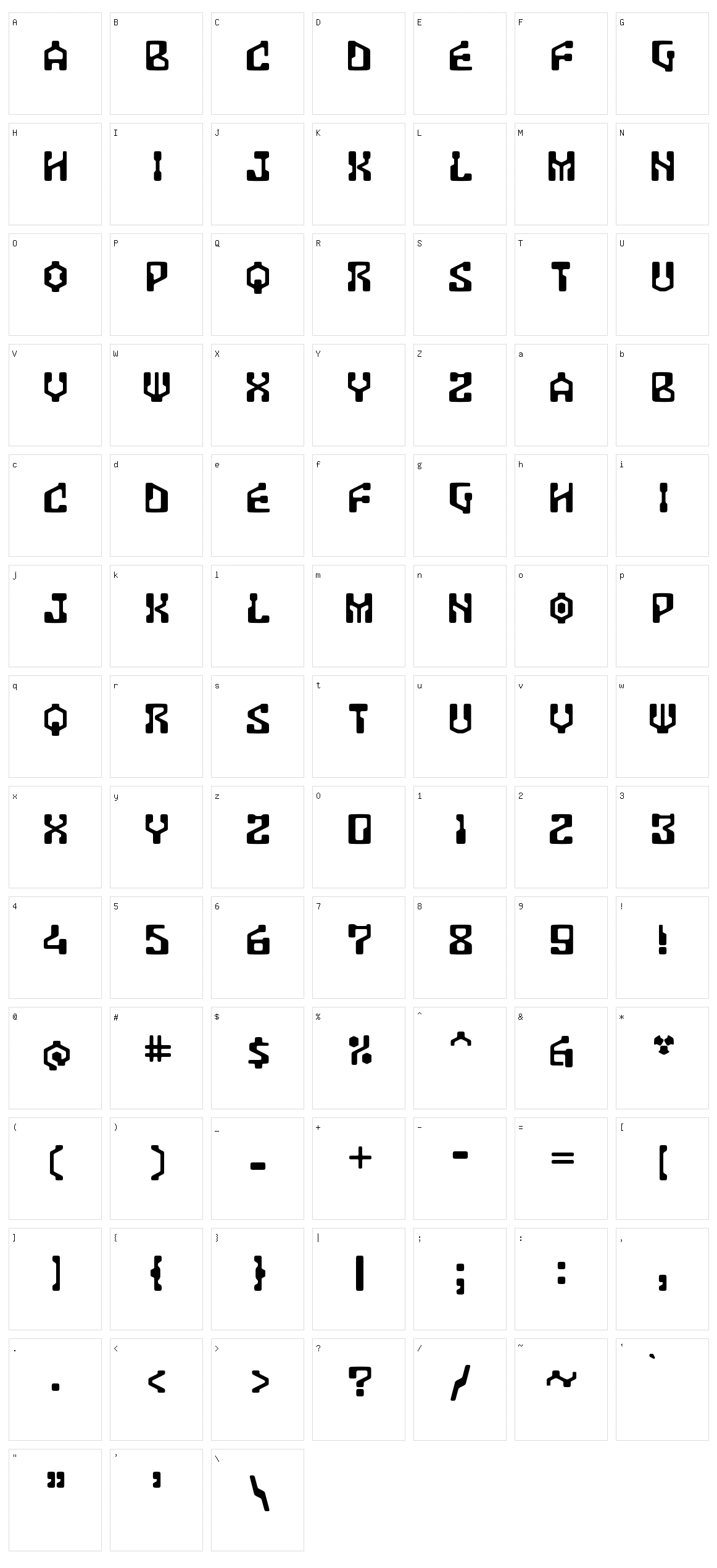 Antar Character Set
