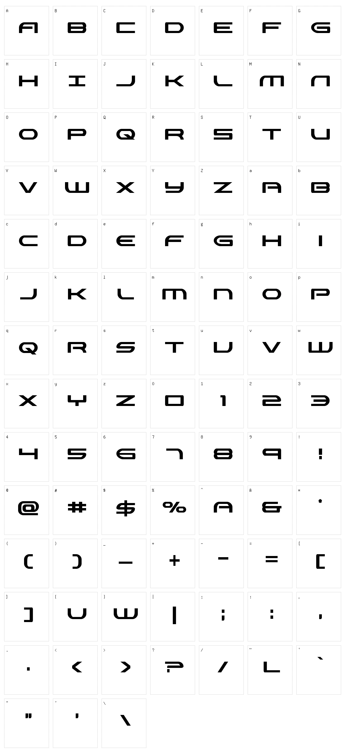 Antietam Character Set