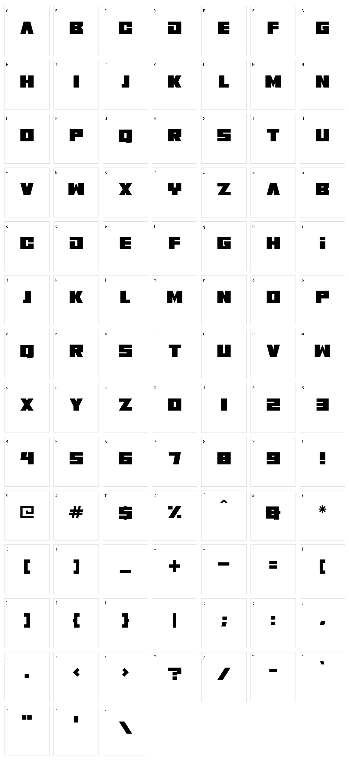 Antimatter Character Set