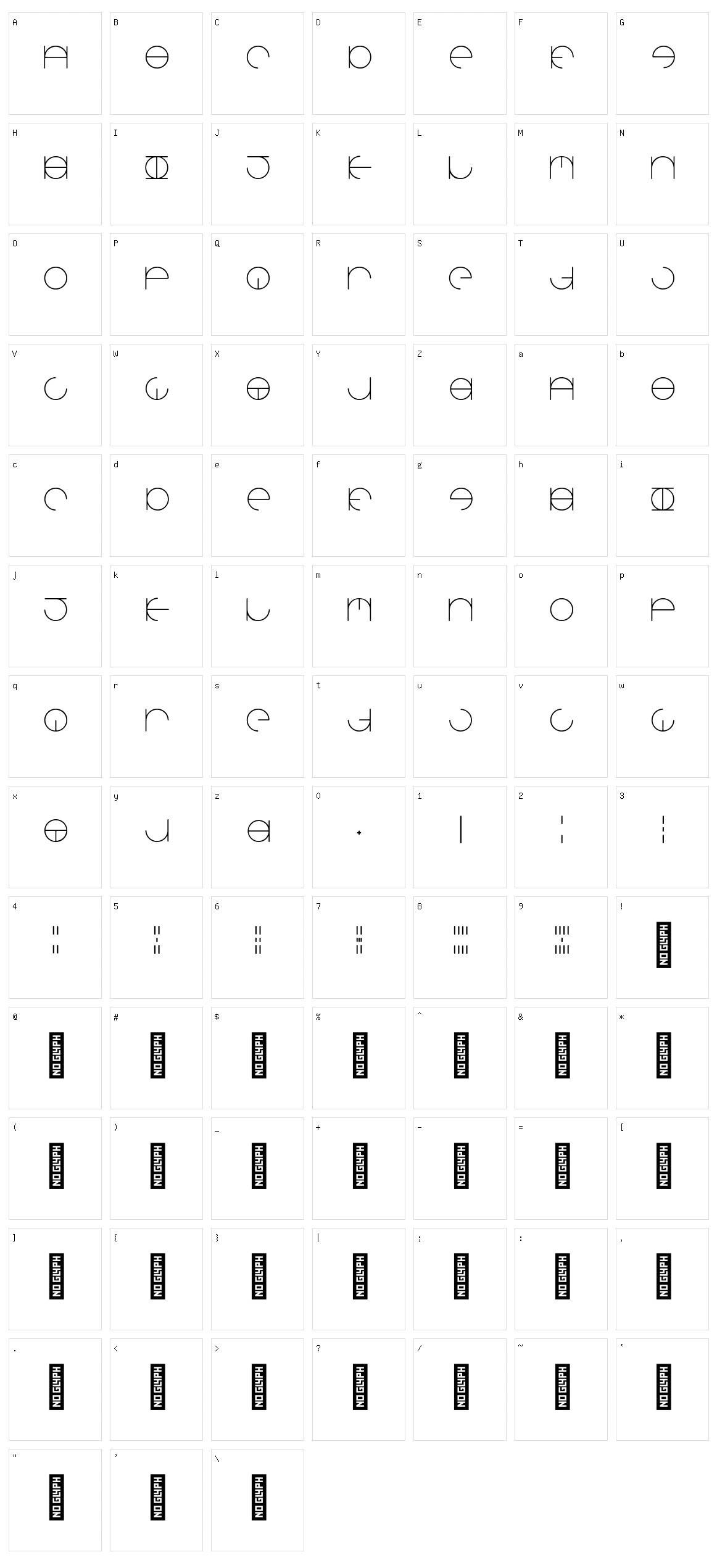 Aroundabout Character Set