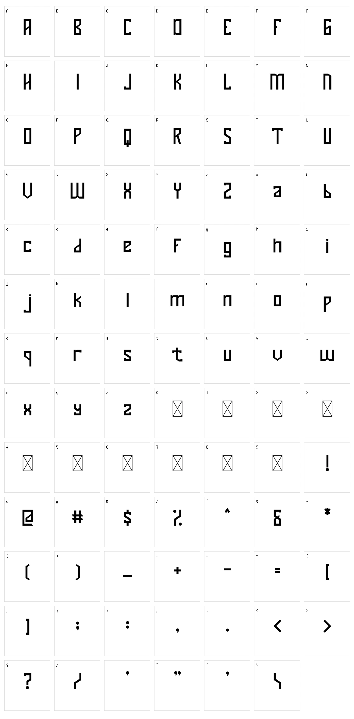 Assasin Aerox Character Set