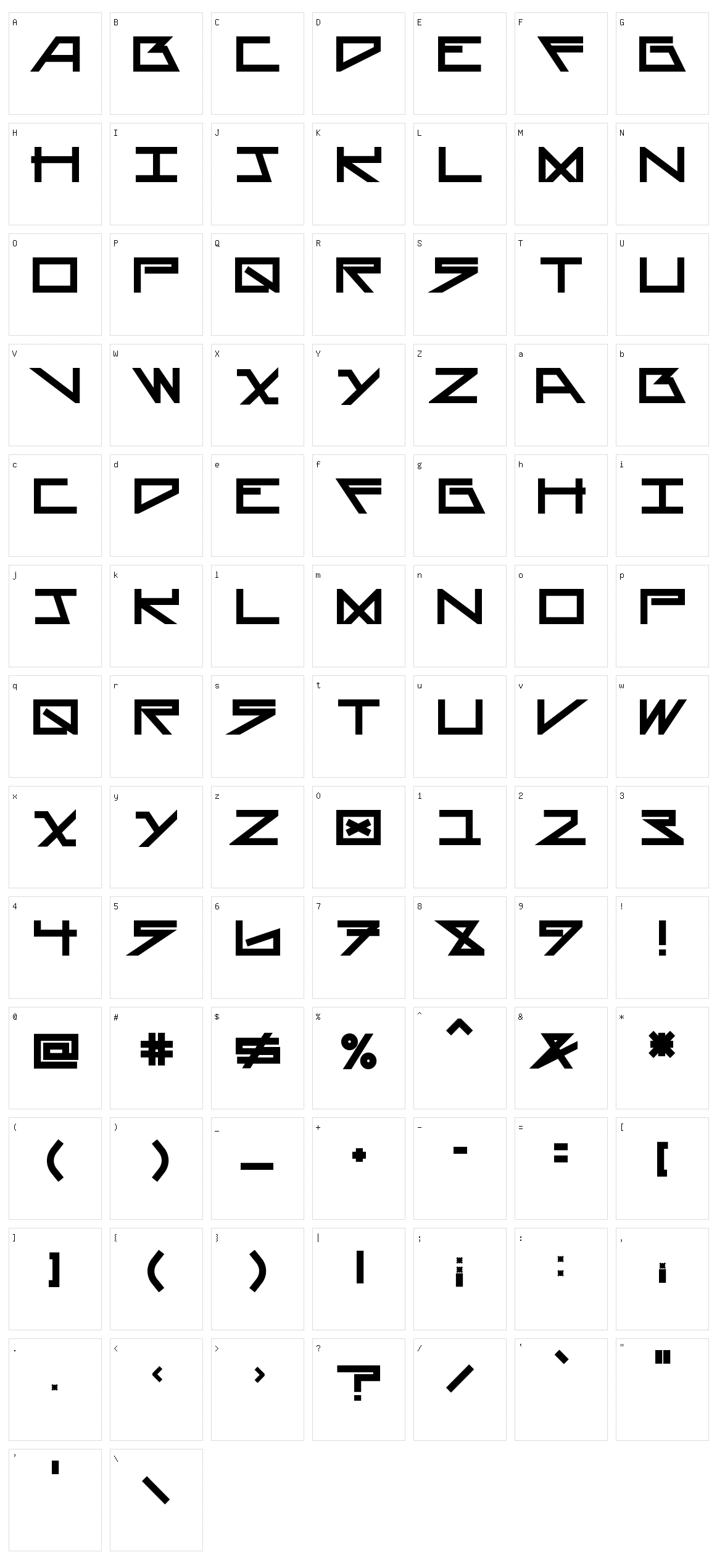 Asterisk Character Set