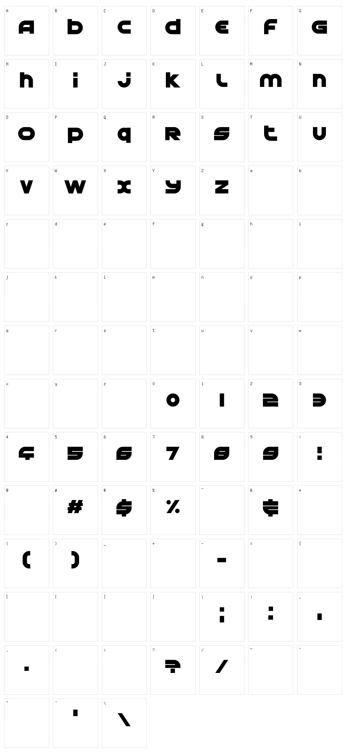 Astral Delight Character Set