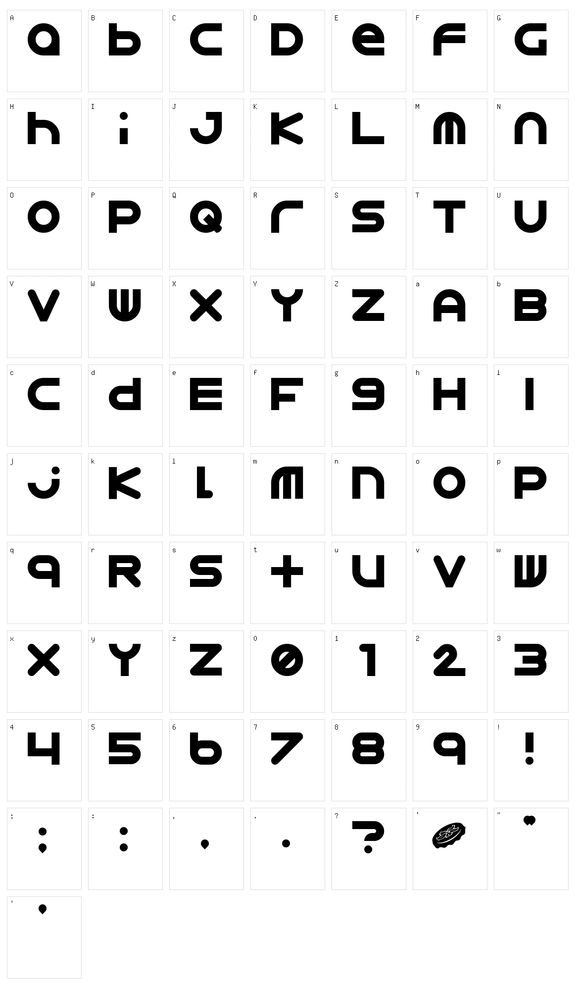 Astro 867 Character Set
