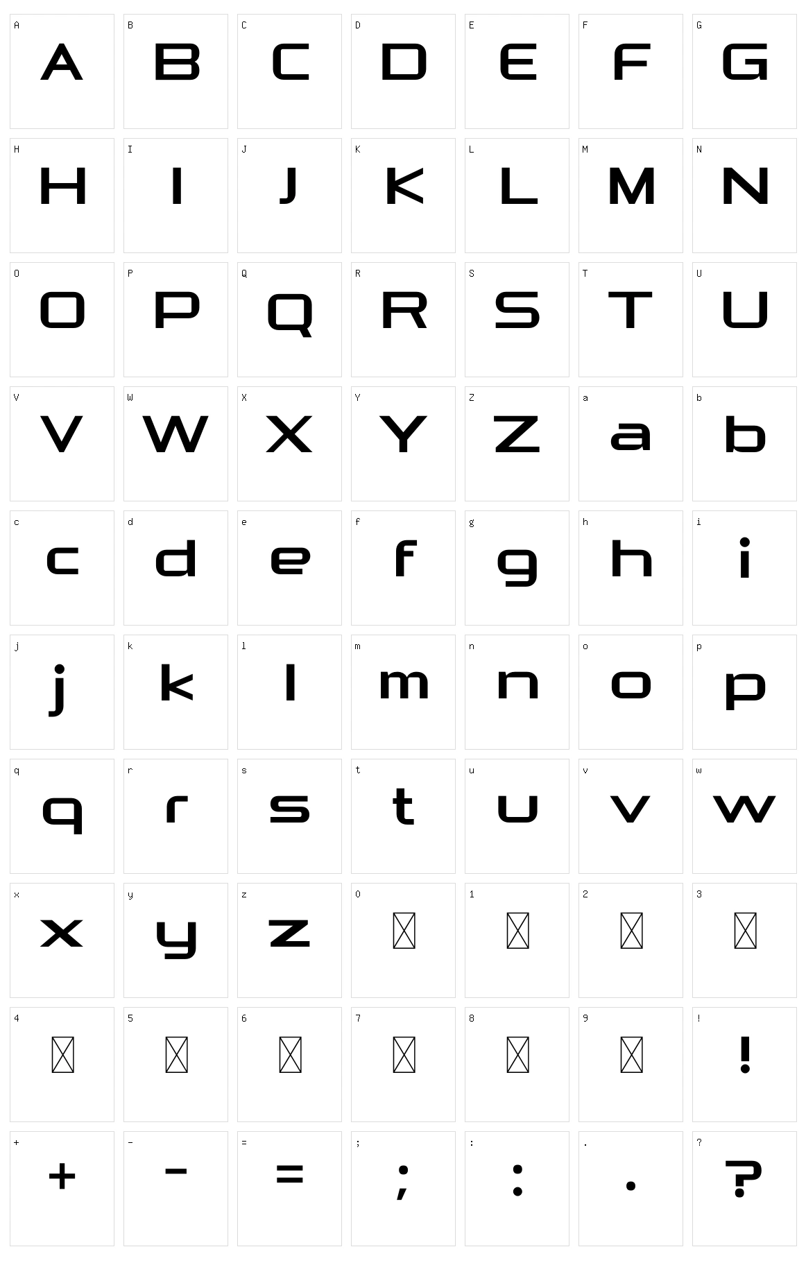 Astrohead Character Set