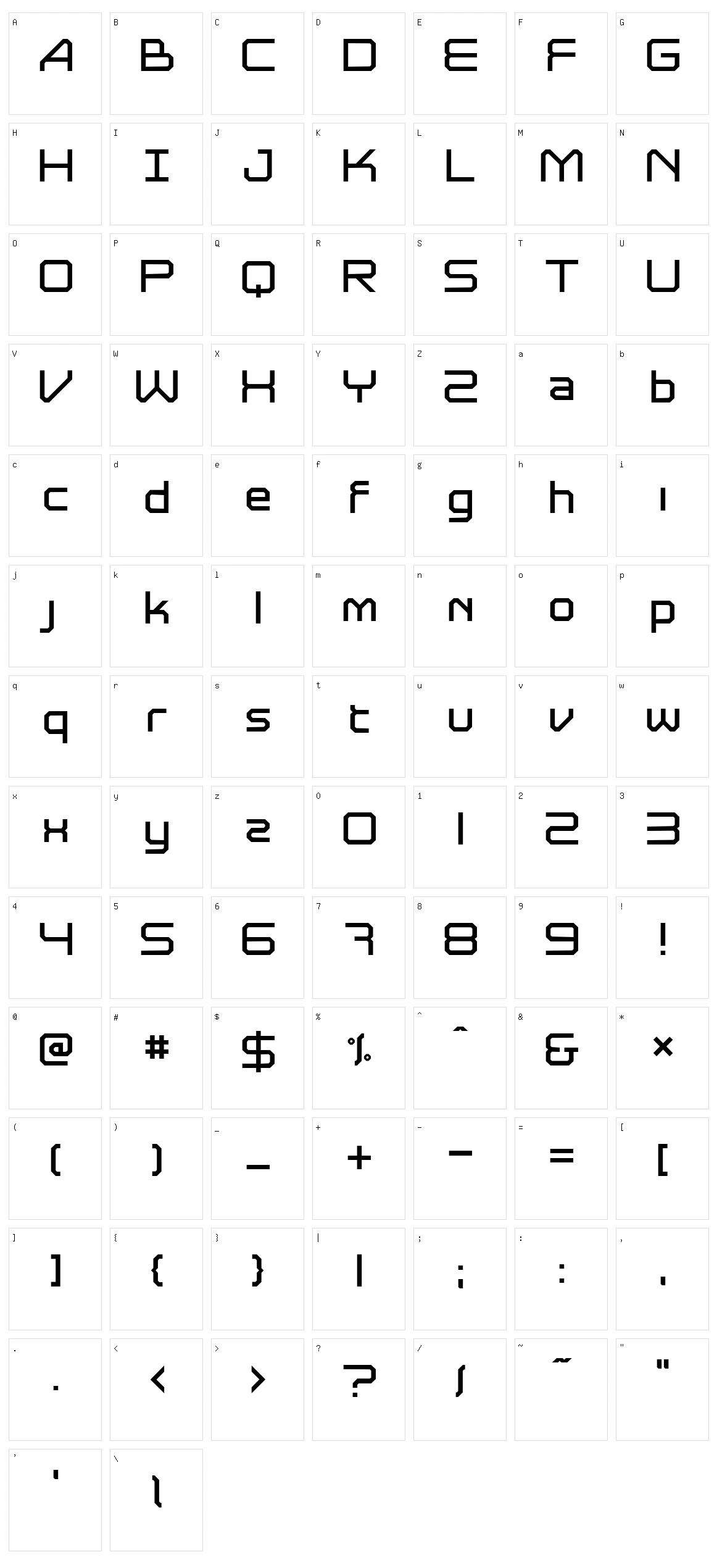 Astrolyte Character Set