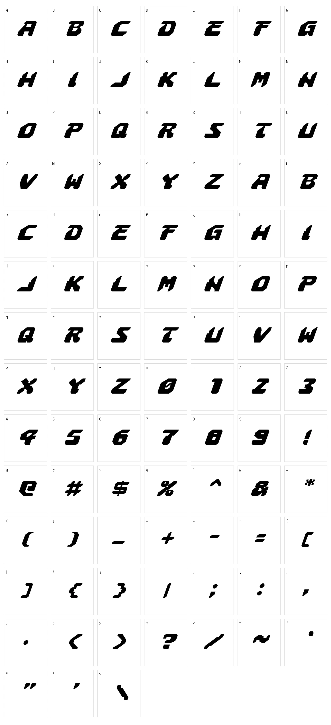 Astropolis Character Set