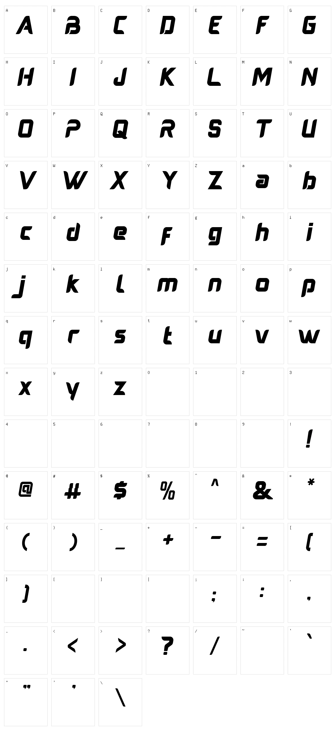Austere Character Set
