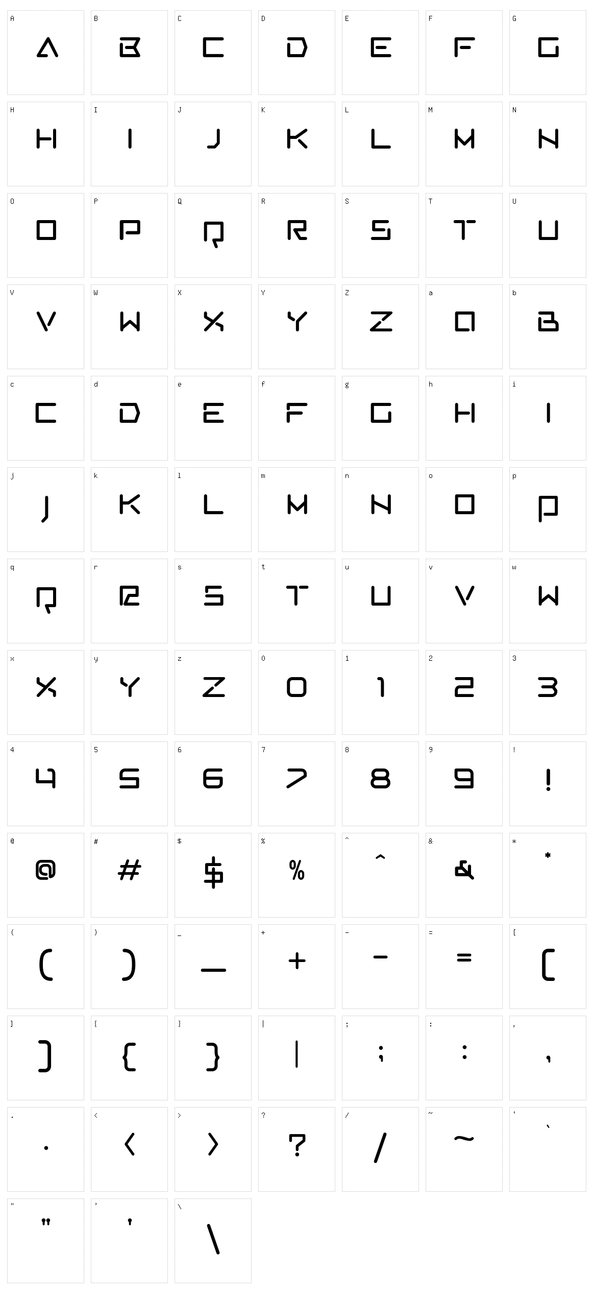 AV Cosmos Character Set