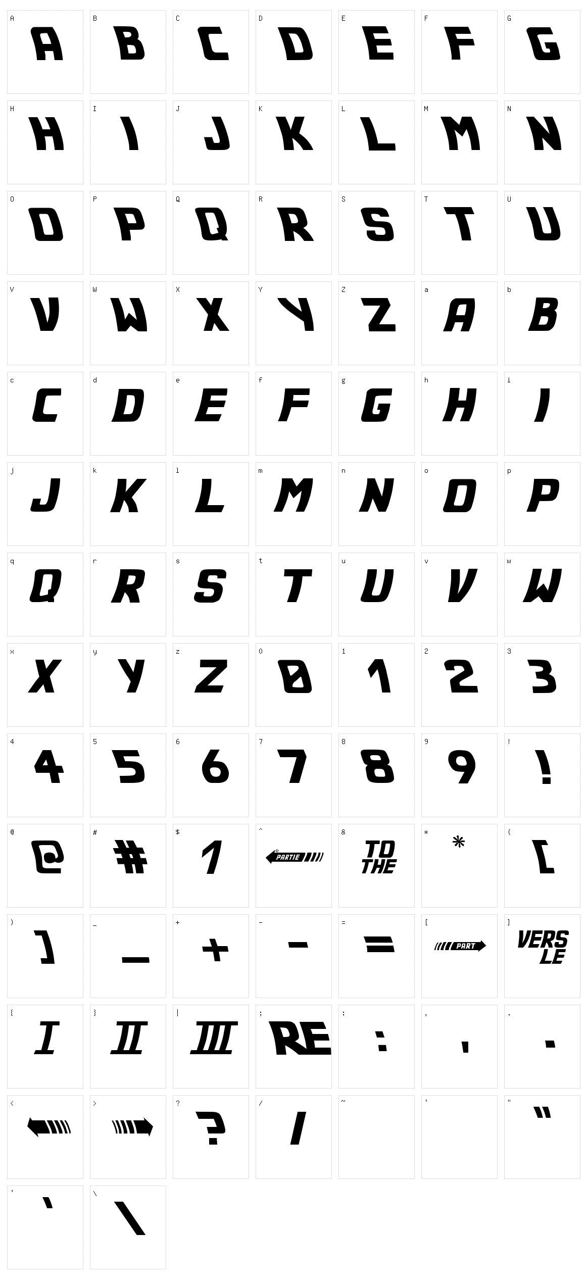 Back to the Future 2002 Character Set