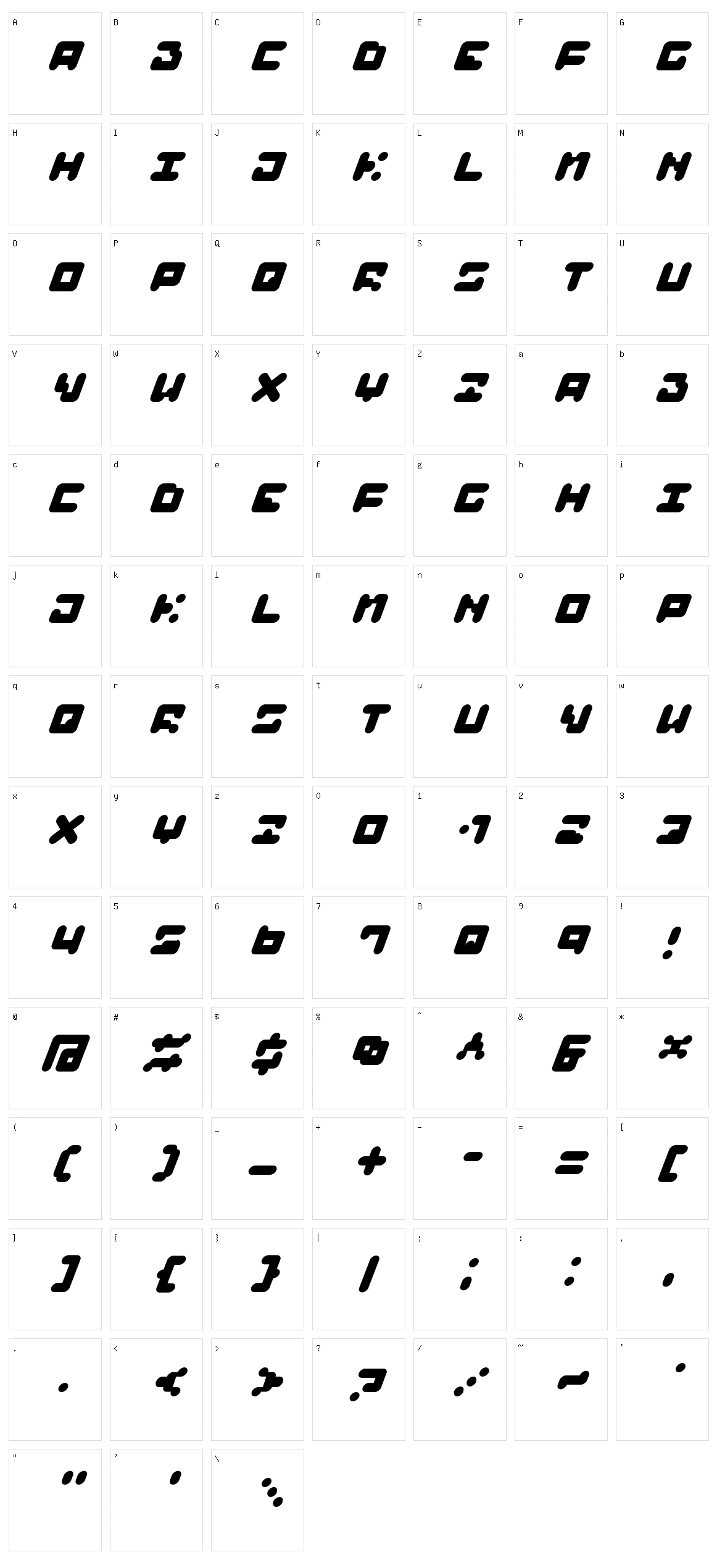 BAJT Rounded Character Set