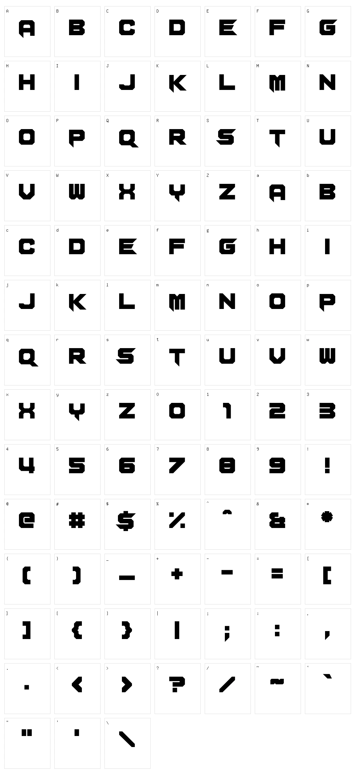 Barking at Stars Character Set