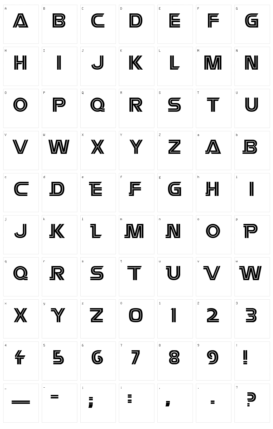 Battlestar Character Set