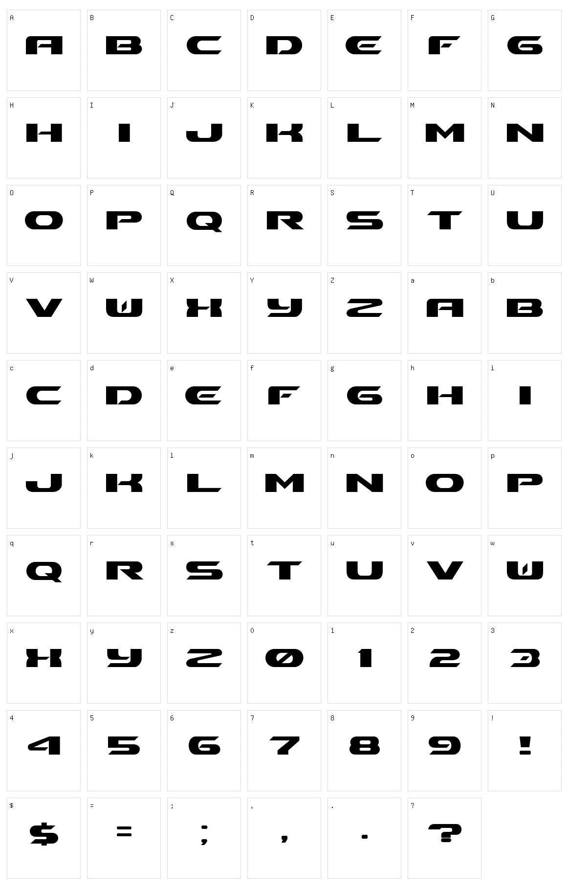 Ben Pioneer Character Set