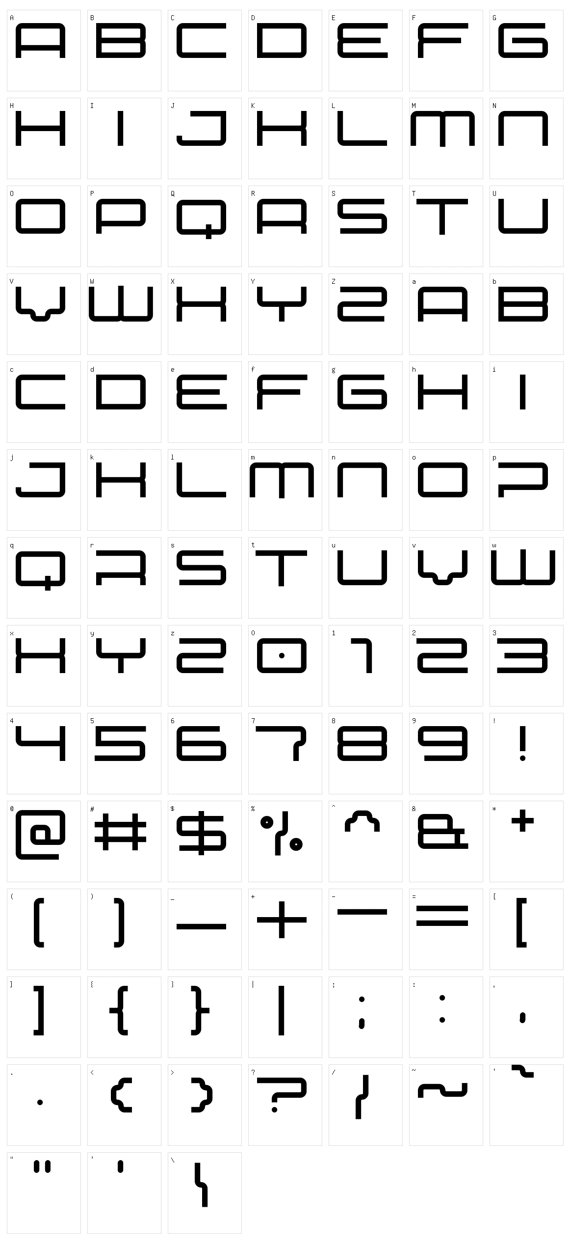 Betelgeuse Character Set