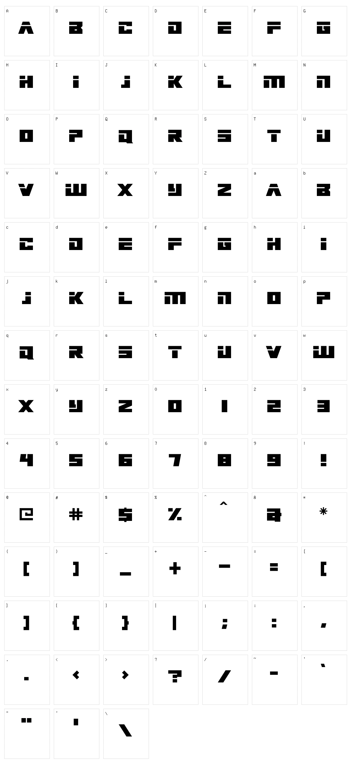 Big Bad Robot Character Set