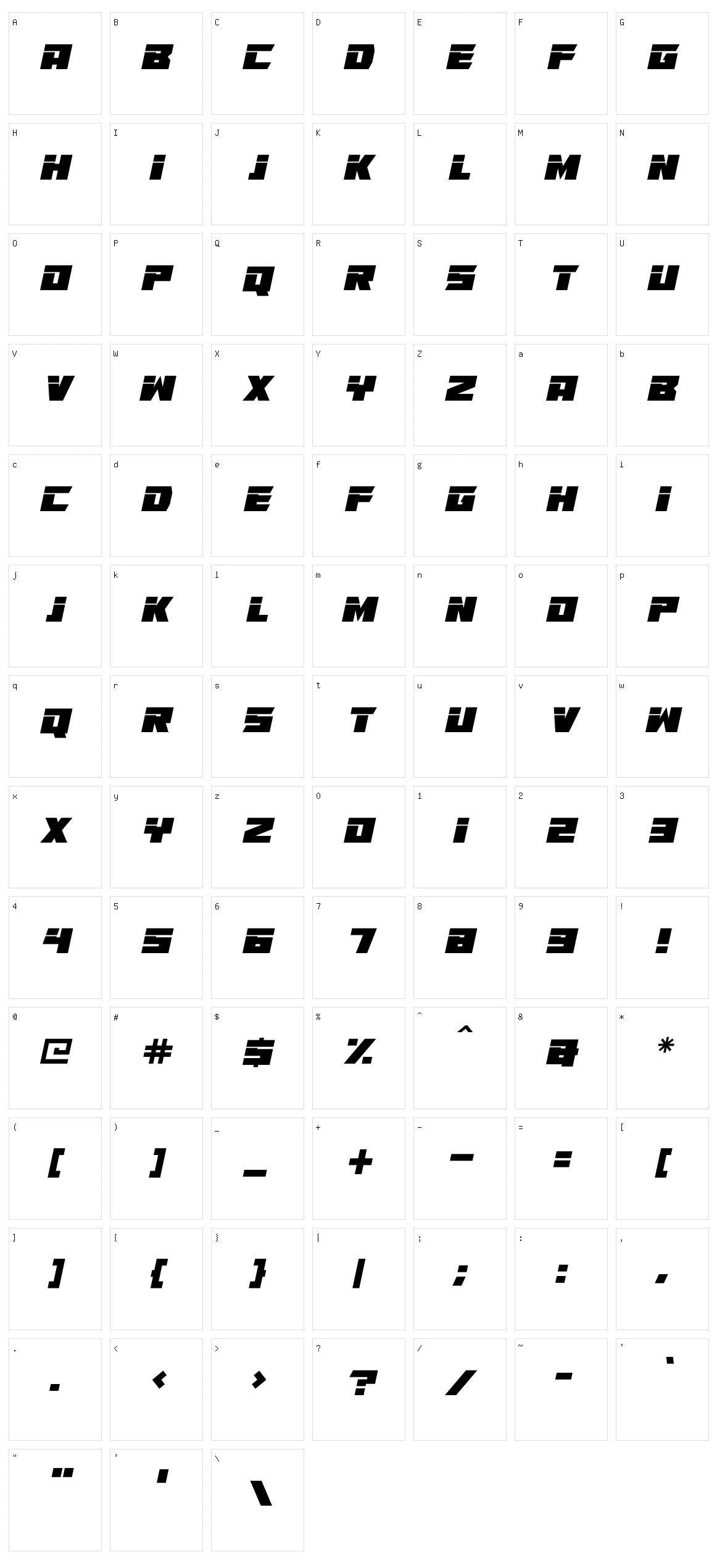 Big Bangs Character Set