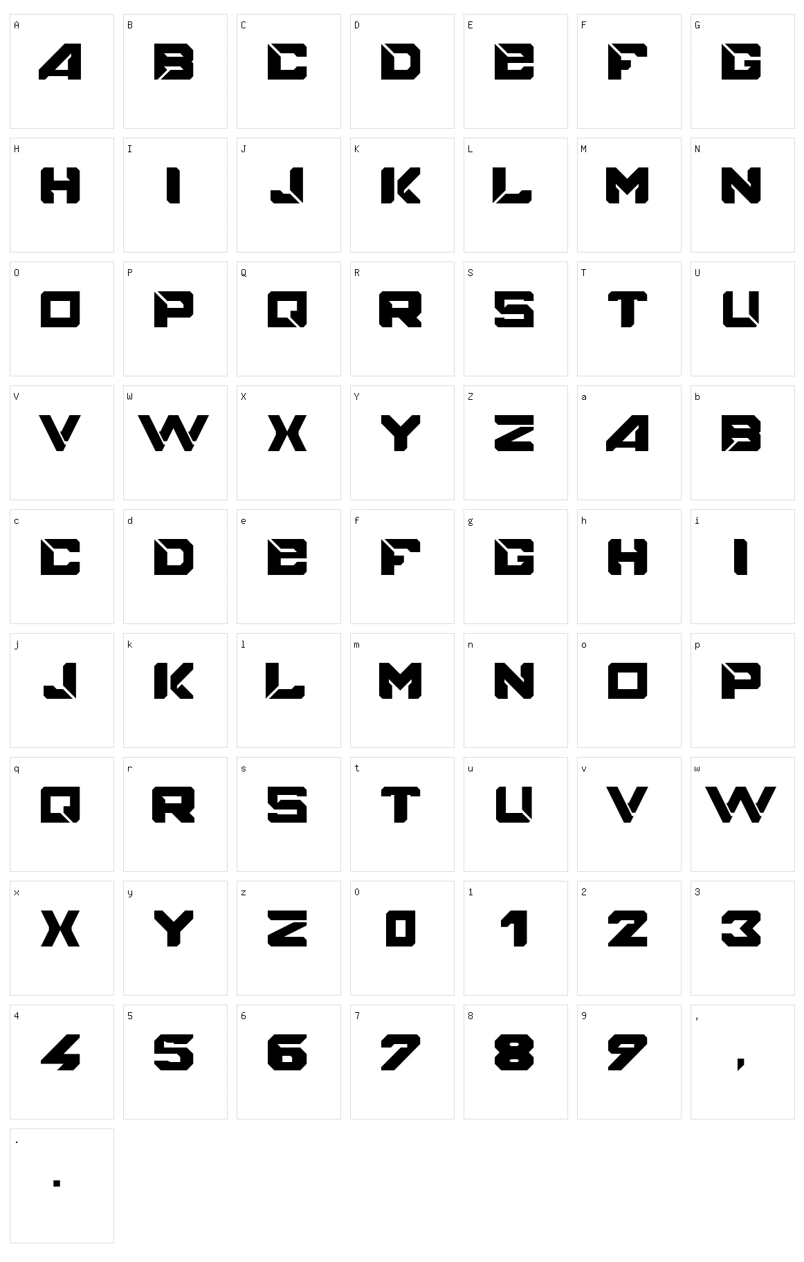 Bigmacca Character Set