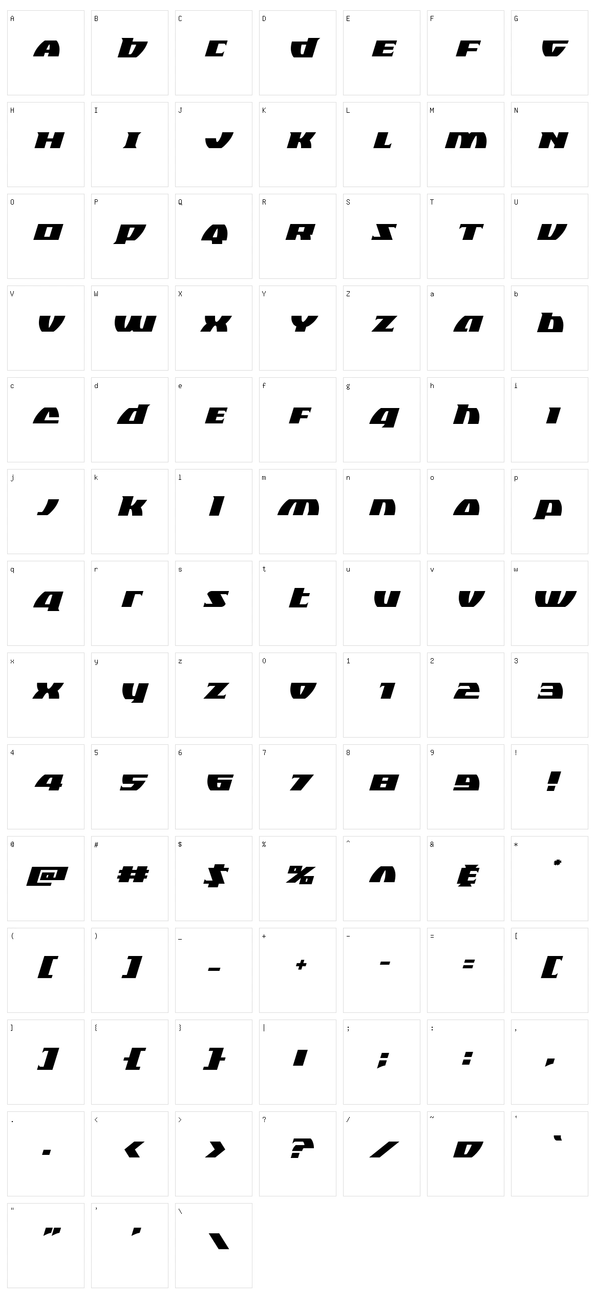 Black Bishop Character Set