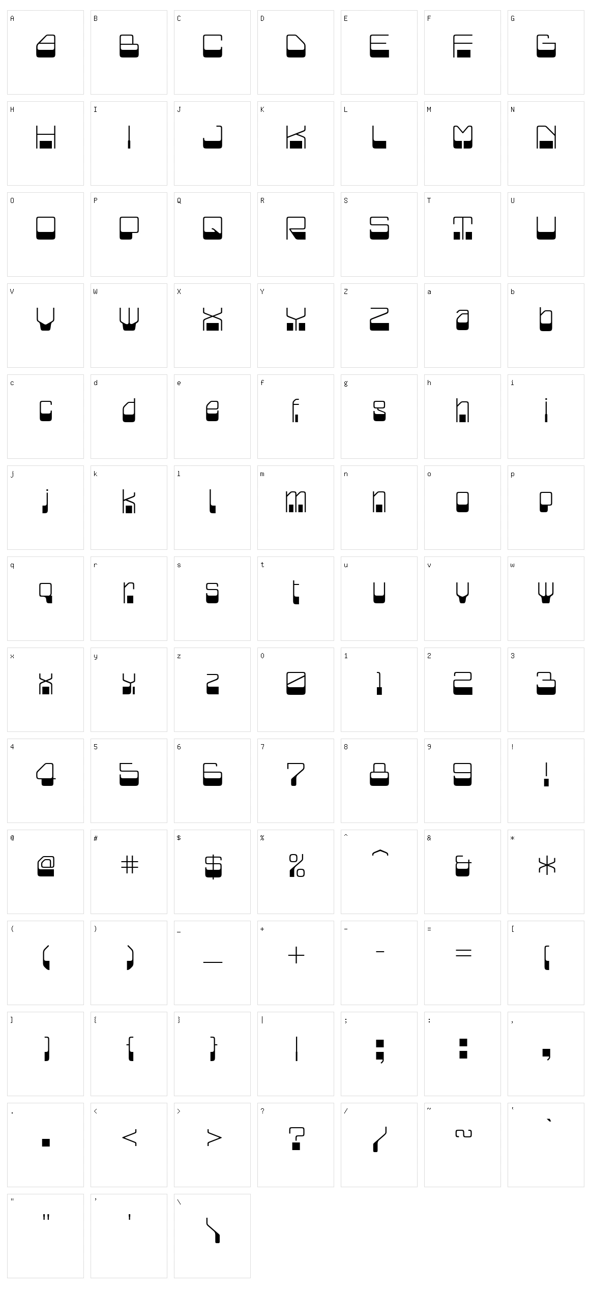 Blazium Character Set