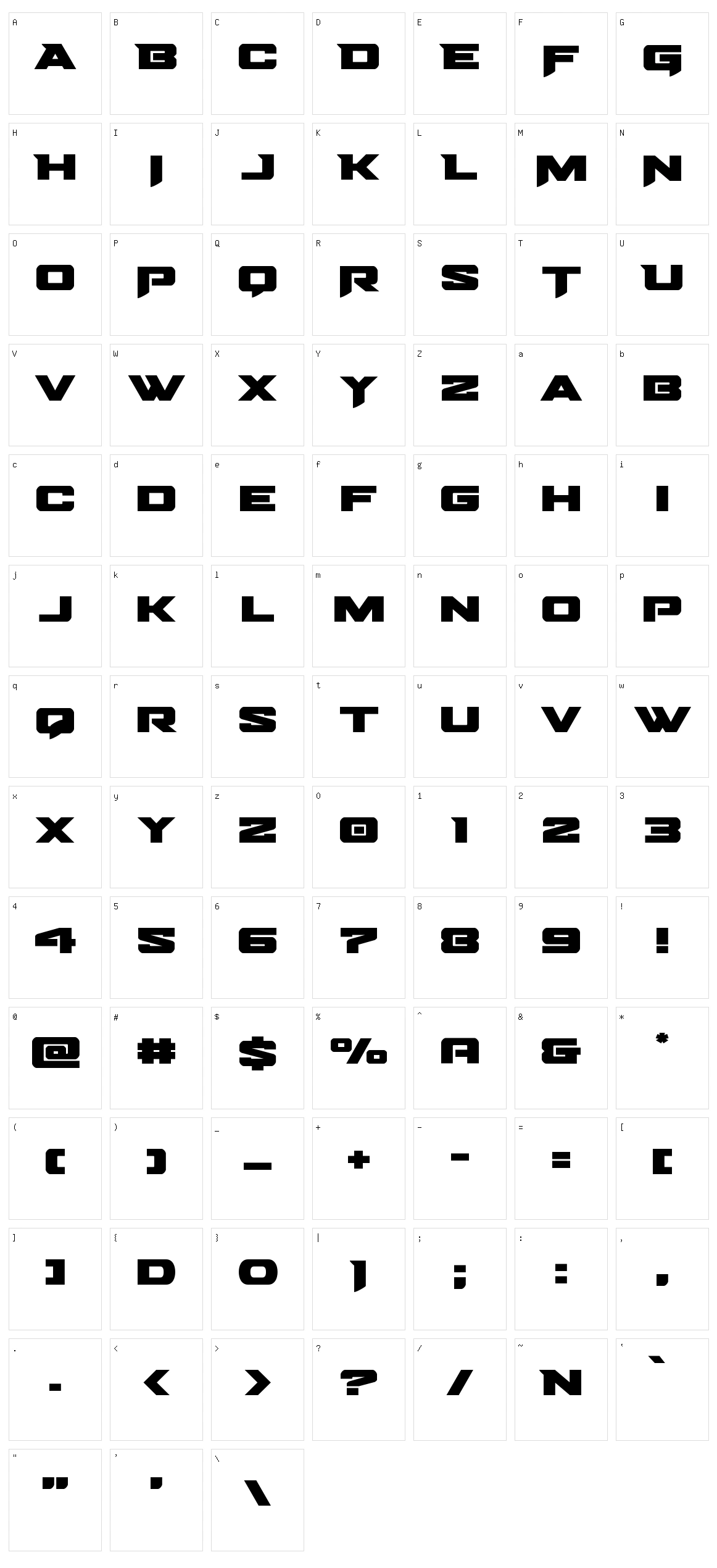 Bomber Escort Character Set