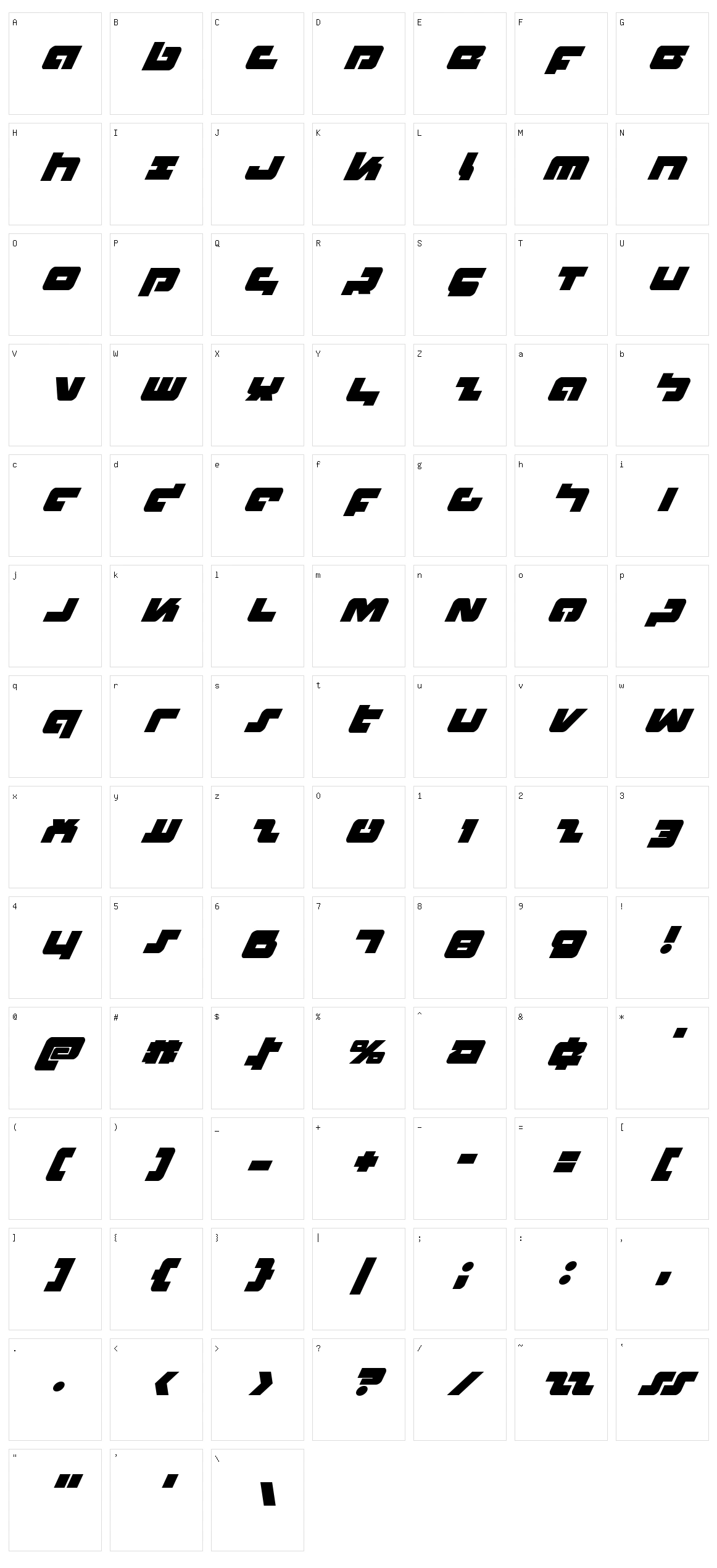 Boomstick Character Set