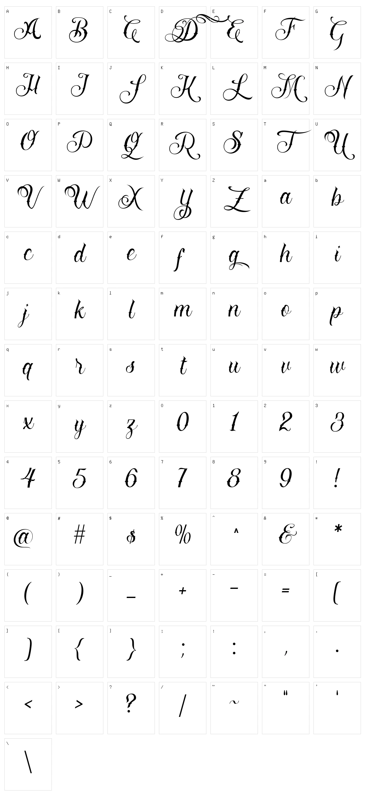 Durango Character Set