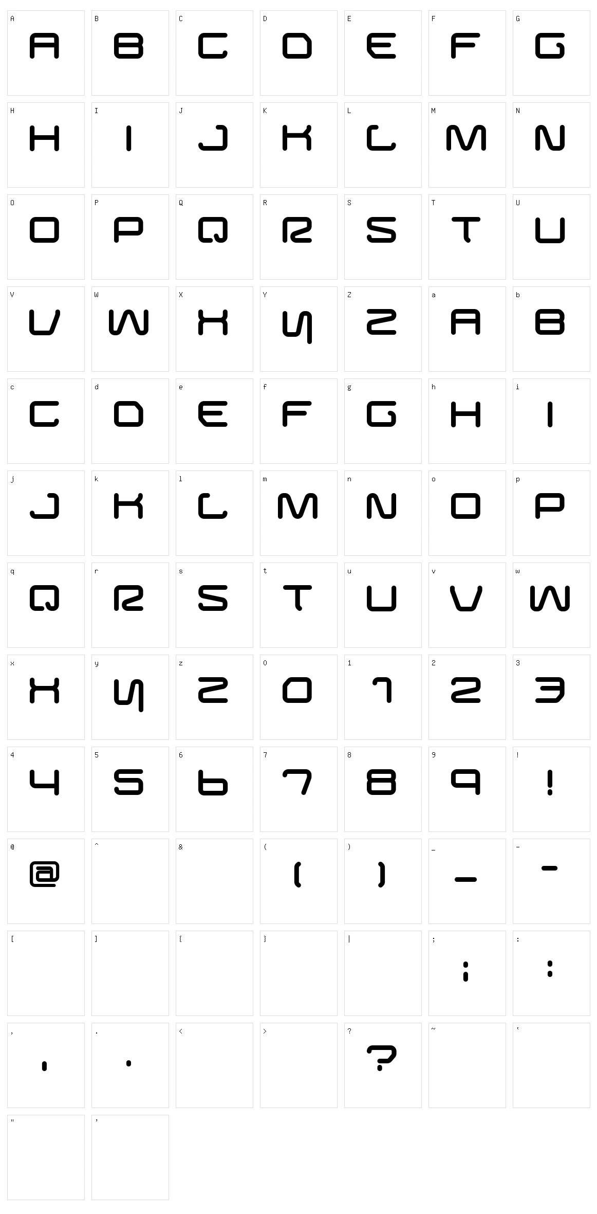 Buster Character Set