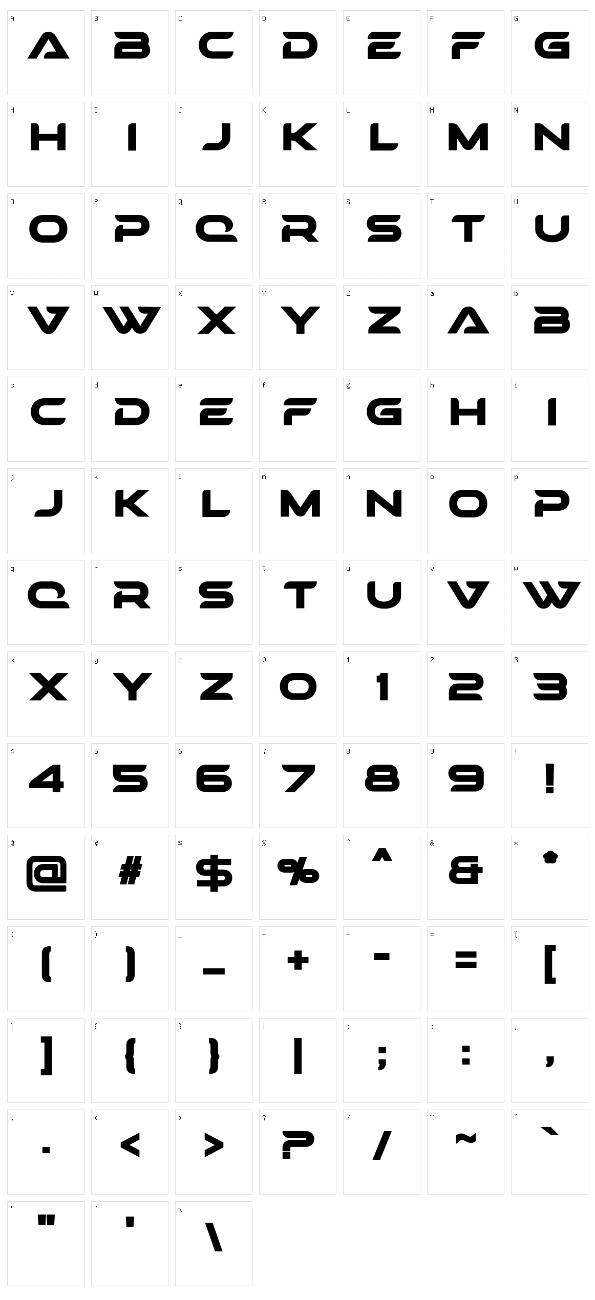 Canavar Character Set