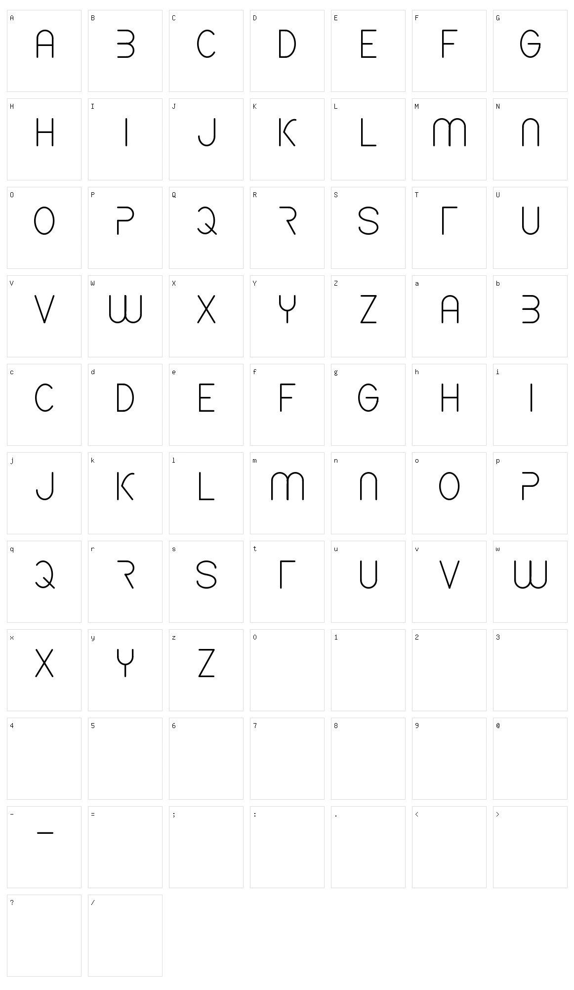 CF Spaceship Character Set