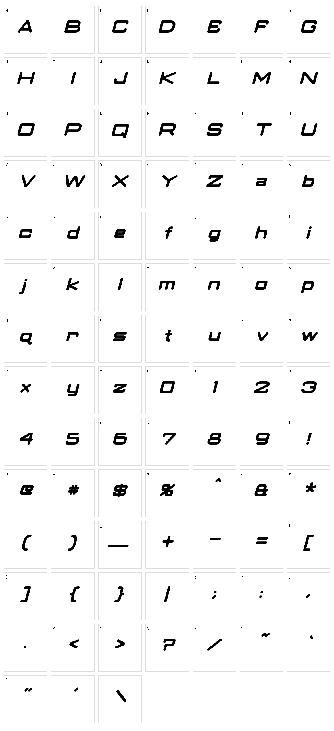 Classic Robot Character Set