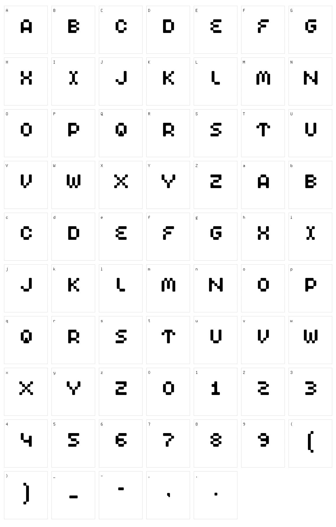Clepto Character Set