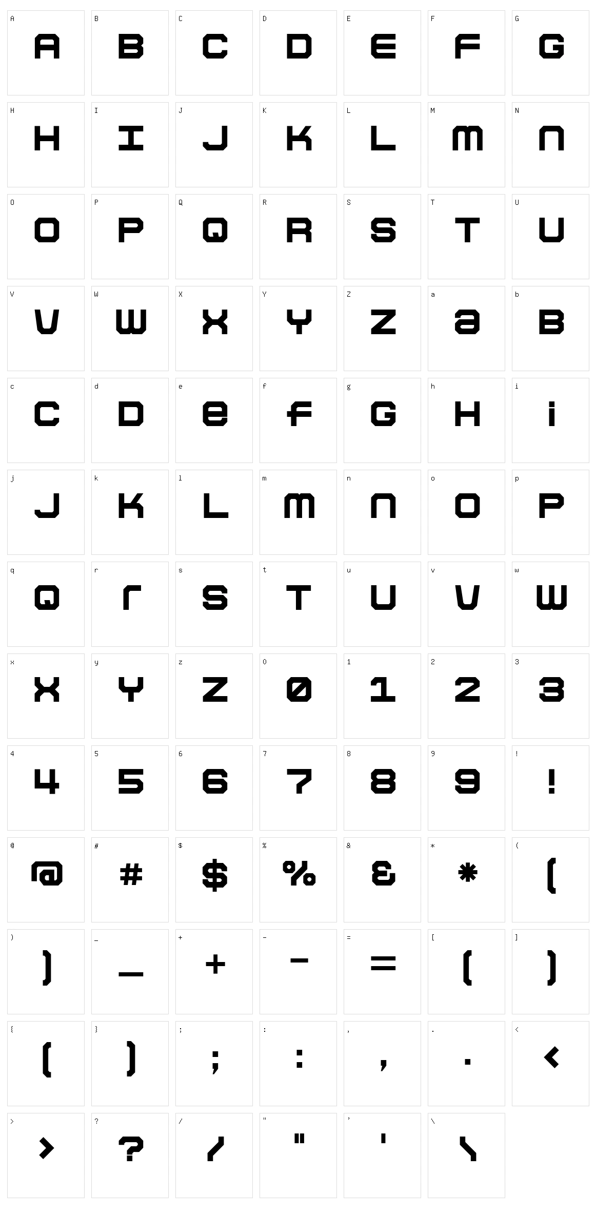 Colony Character Set