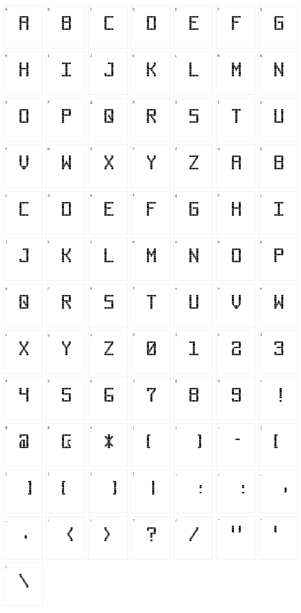 Commuter Character Set