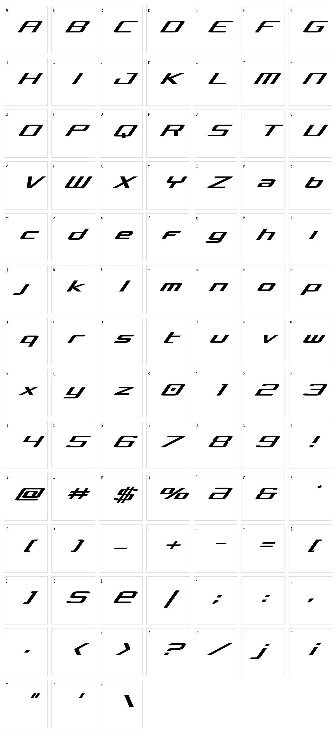 Concielian Character Set