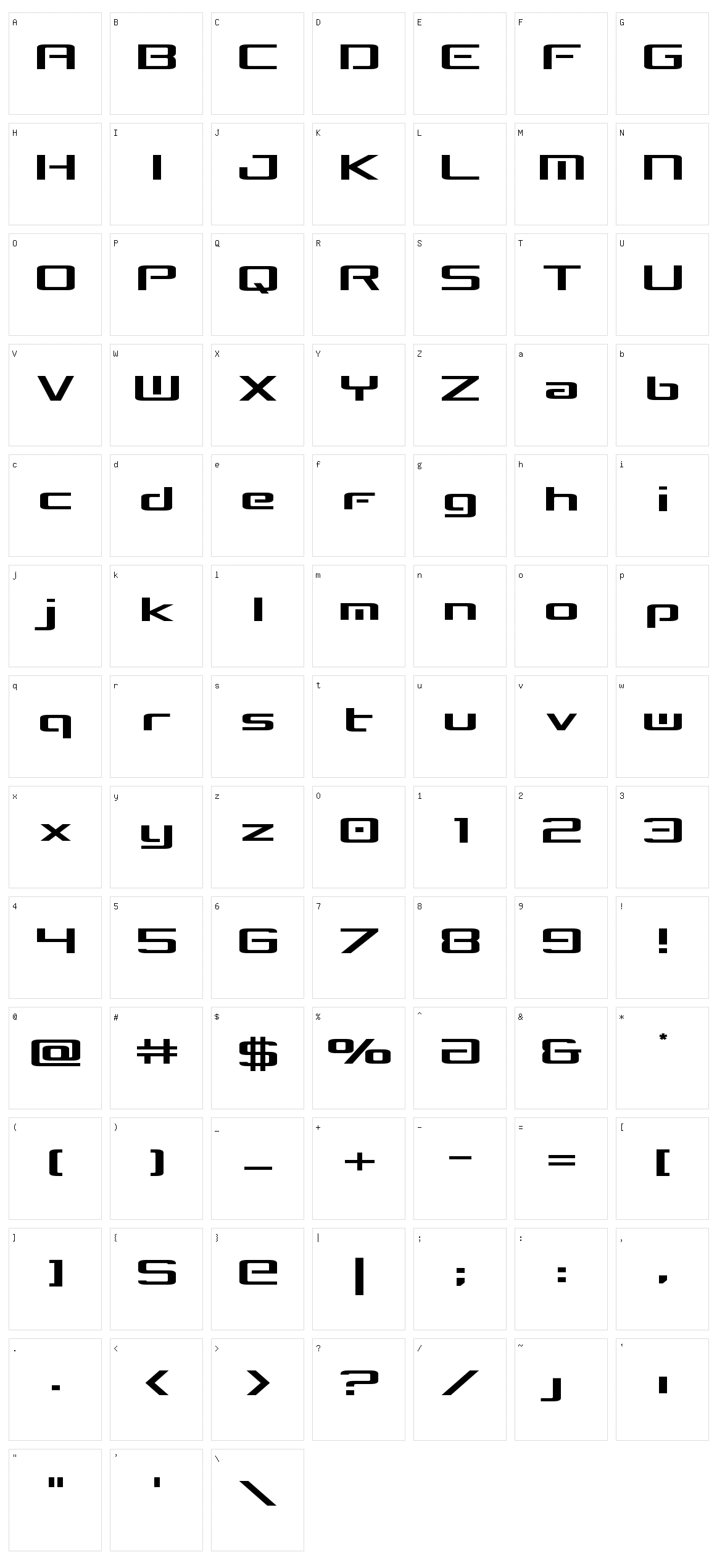 Concielian Break Character Set