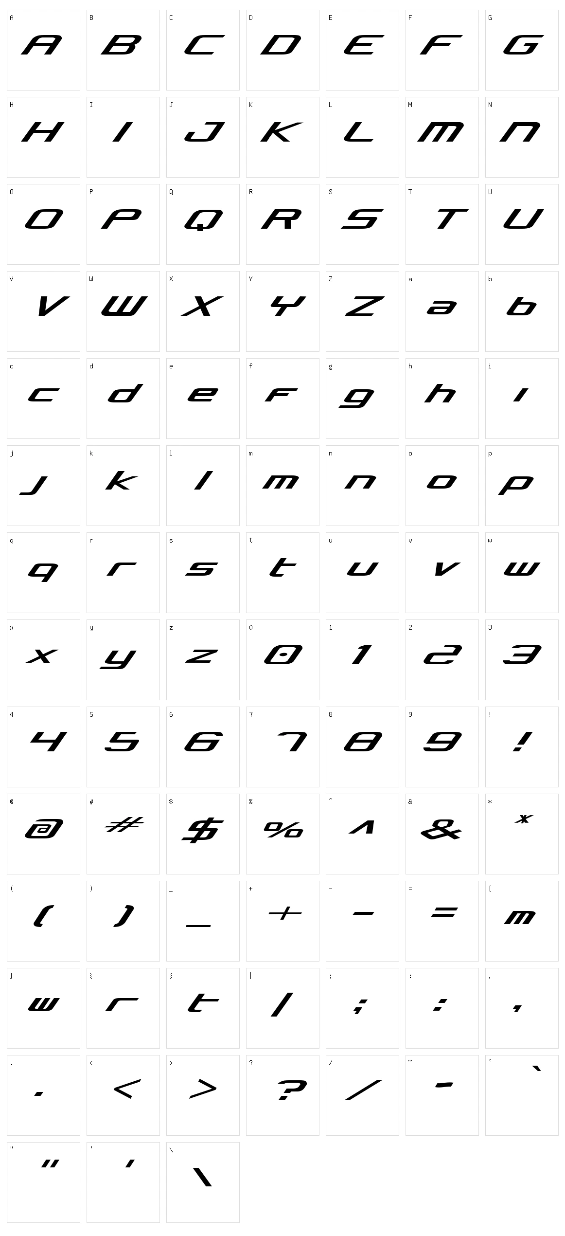 Concielian Classic Character Set