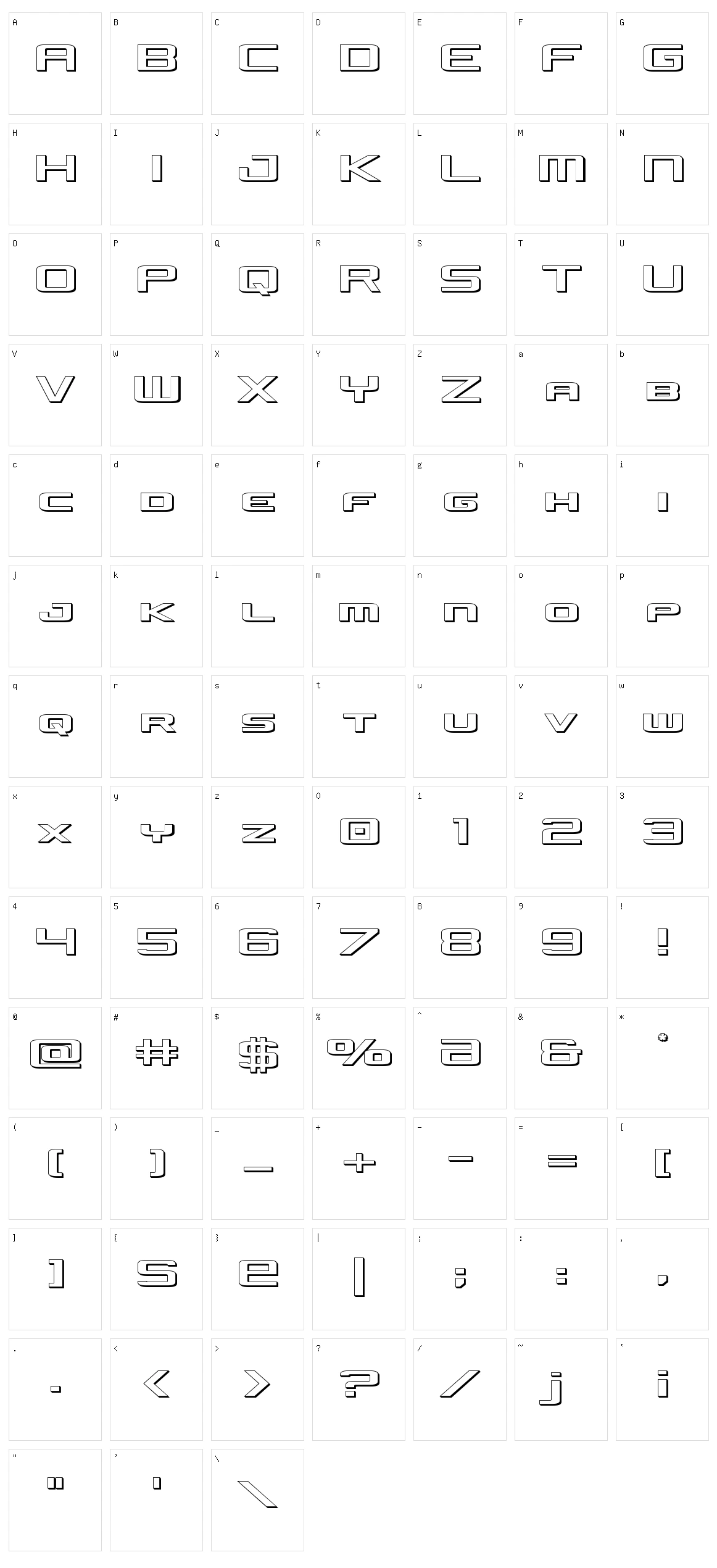 Concielian Jet Character Set